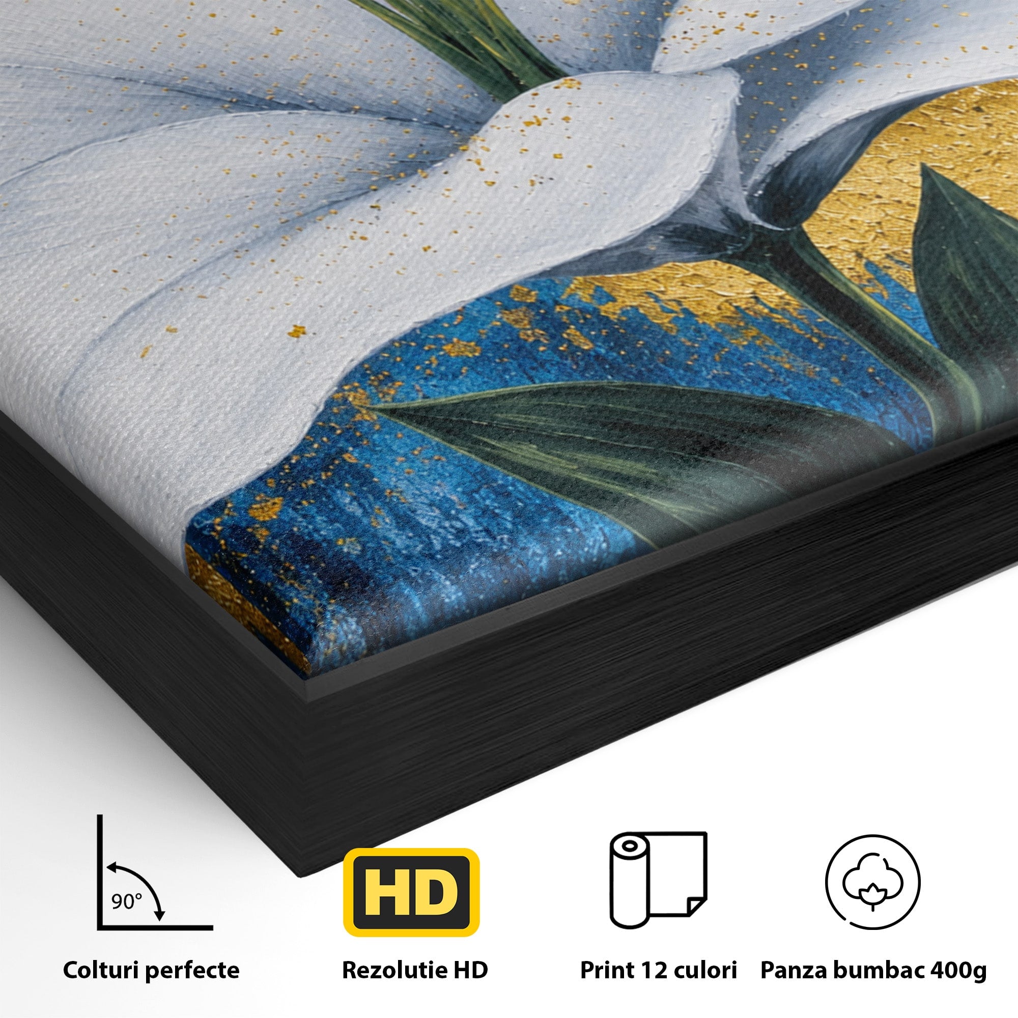 Tablou Canvas Premium LuxCanva® A1836, Floare De Crin Eleganta, Floare, Crin, Eleganta, Living, Dormitor, Culori Vibrante