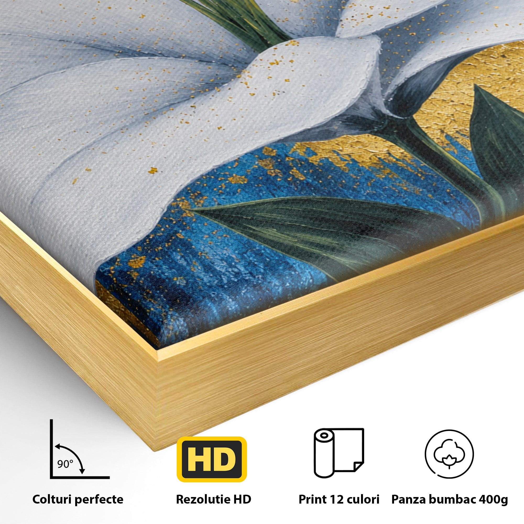 Tablou Canvas Premium LuxCanva® A1836, Floare De Crin Eleganta, Floare, Crin, Eleganta, Living, Dormitor, Culori Vibrante