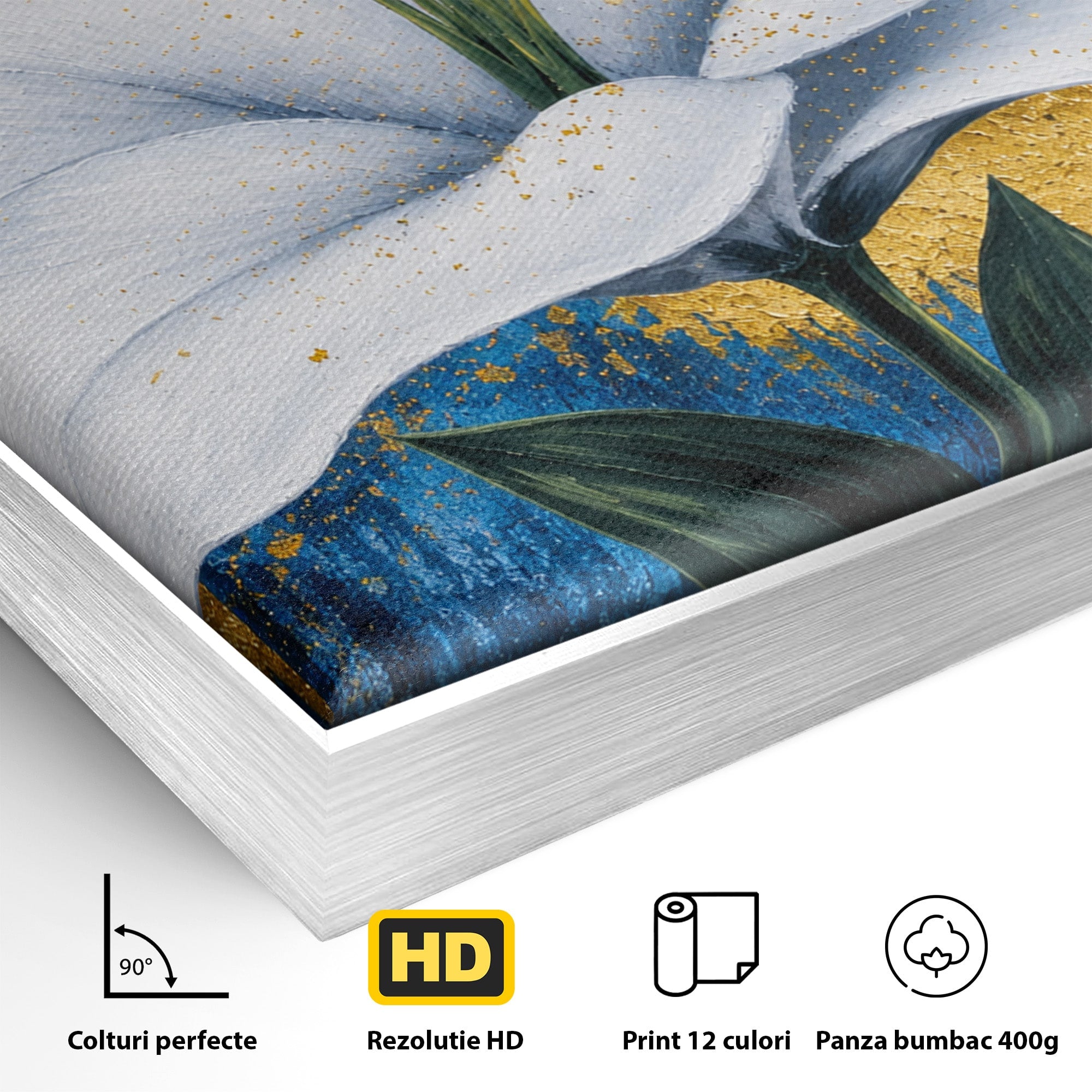Tablou Canvas Premium LuxCanva® A1836, Floare De Crin Eleganta, Floare, Crin, Eleganta, Living, Dormitor, Culori Vibrante