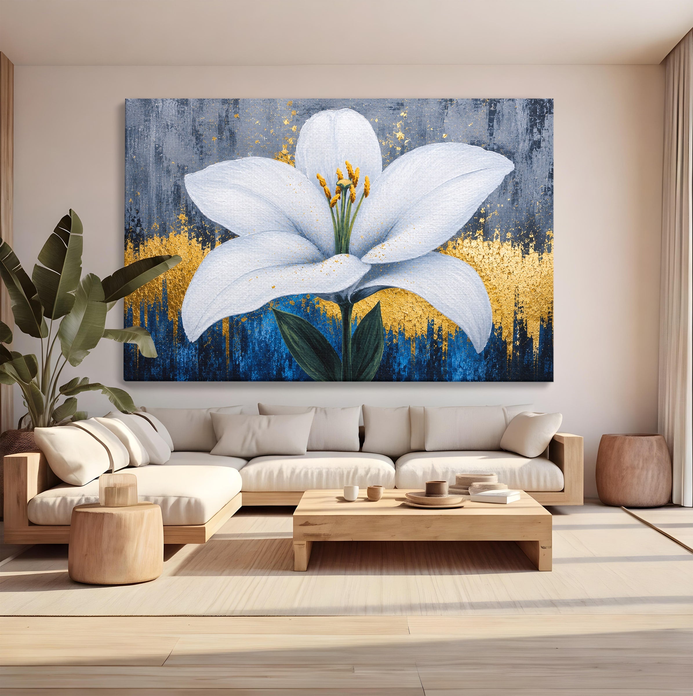 Tablou Canvas Premium LuxCanva® A1836, Floare De Crin Eleganta, Floare, Crin, Eleganta, Living, Dormitor, Culori Vibrante