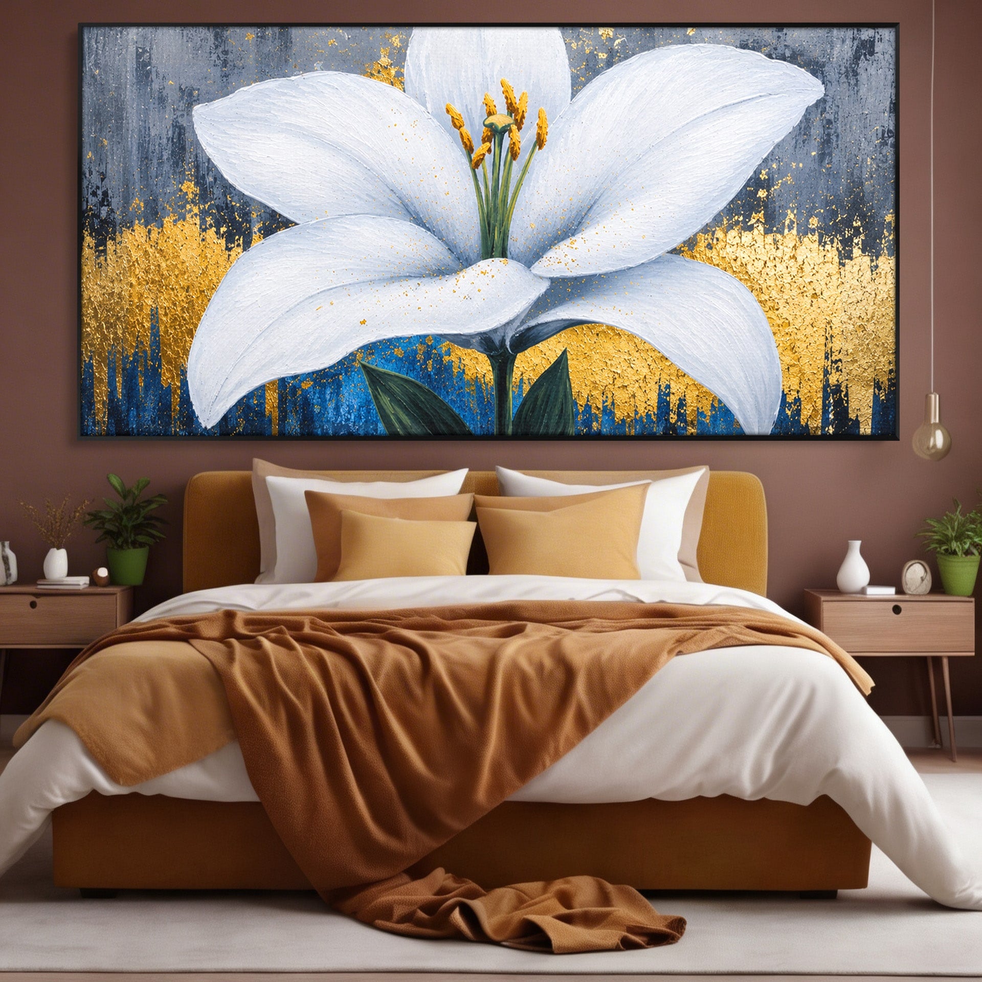 Tablou Canvas Premium LuxCanva® A1836, Floare De Crin Eleganta, Floare, Crin, Eleganta, Living, Dormitor, Culori Vibrante