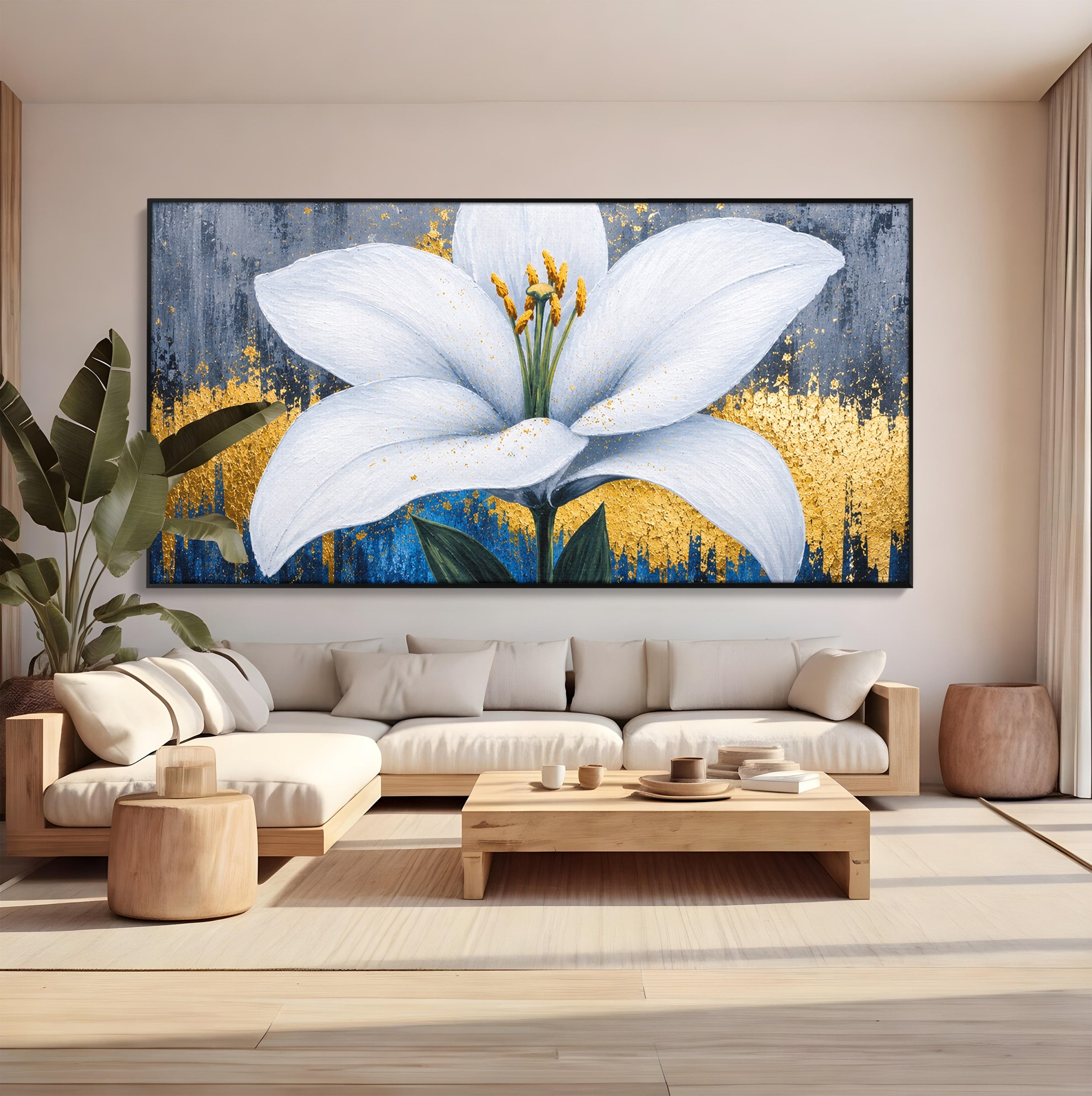 Tablou Canvas Premium LuxCanva® A1836, Floare De Crin Eleganta, Floare, Crin, Eleganta, Living, Dormitor, Culori Vibrante