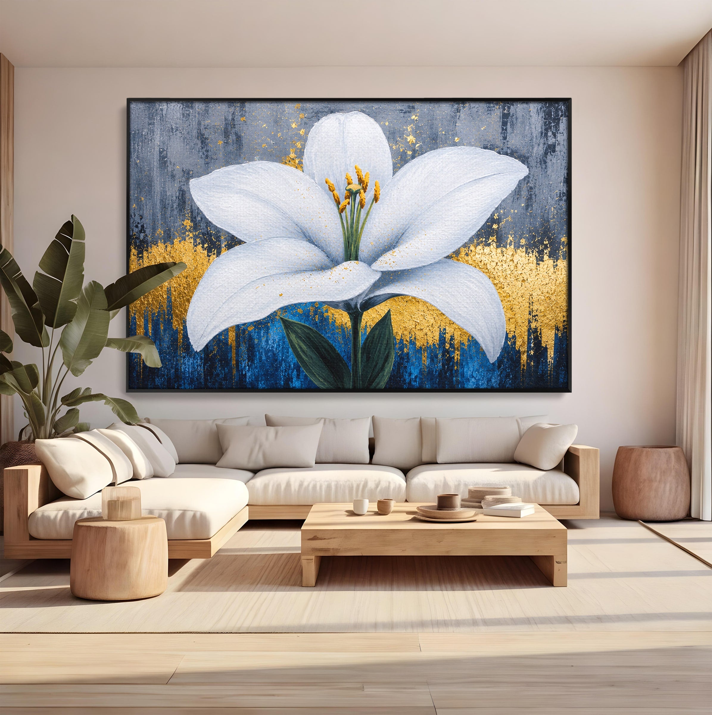 Tablou Canvas Premium LuxCanva® A1836, Floare De Crin Eleganta, Floare, Crin, Eleganta, Living, Dormitor, Culori Vibrante