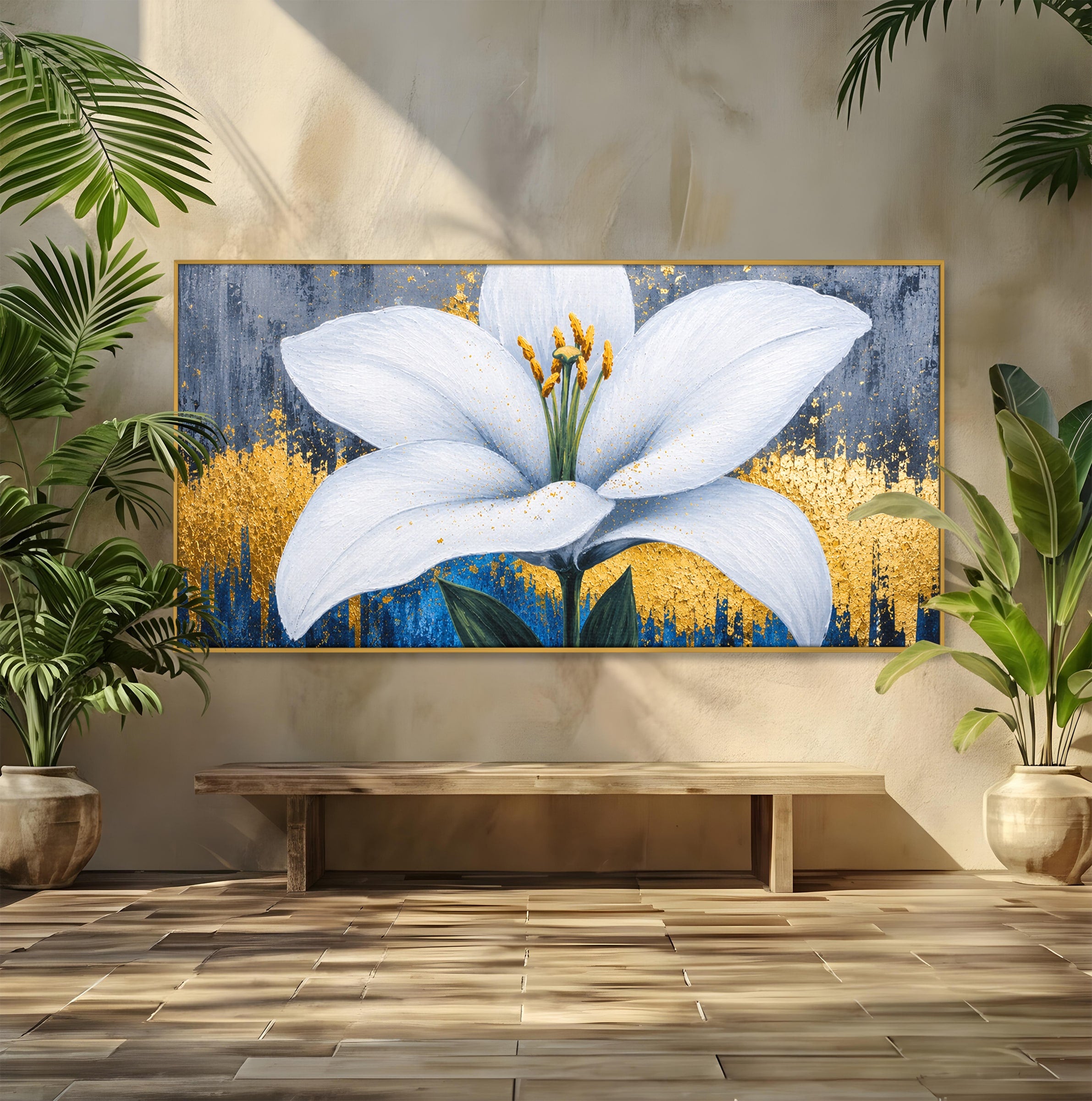 Tablou Canvas Premium LuxCanva® A1836, Floare De Crin Eleganta, Floare, Crin, Eleganta, Living, Dormitor, Culori Vibrante
