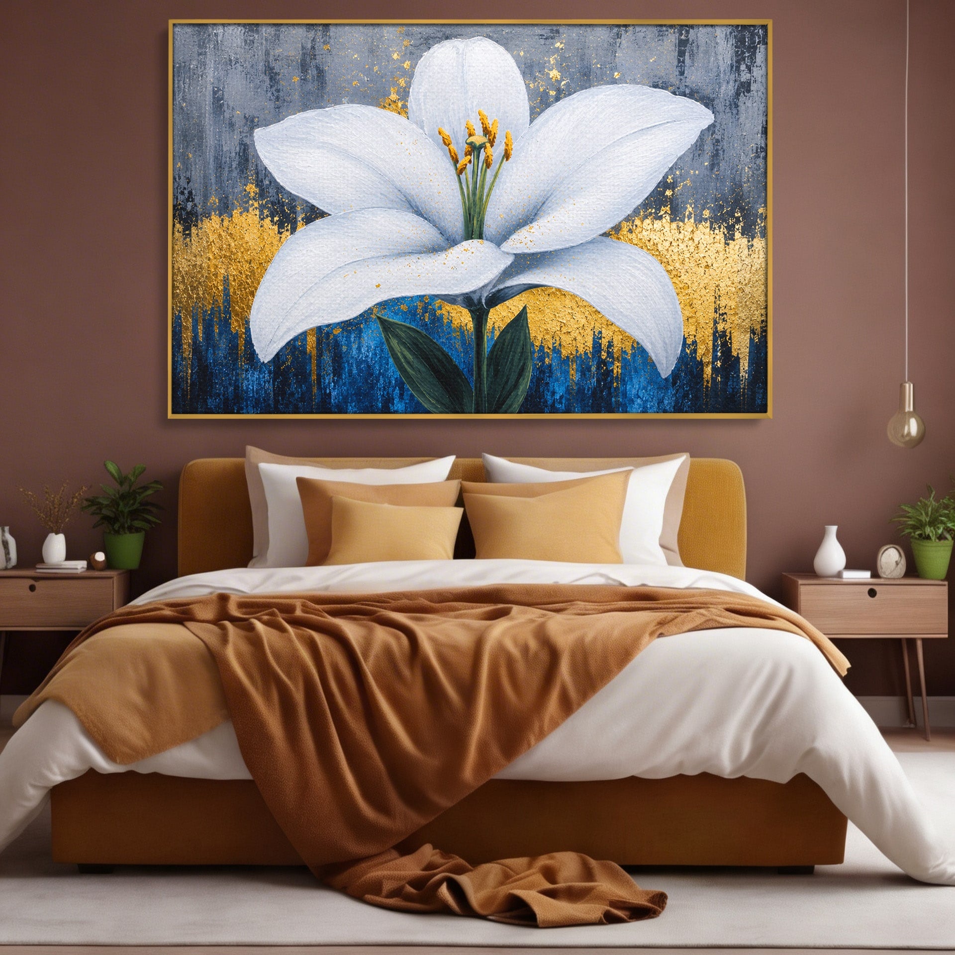 Tablou Canvas Premium LuxCanva® A1836, Floare De Crin Eleganta, Floare, Crin, Eleganta, Living, Dormitor, Culori Vibrante