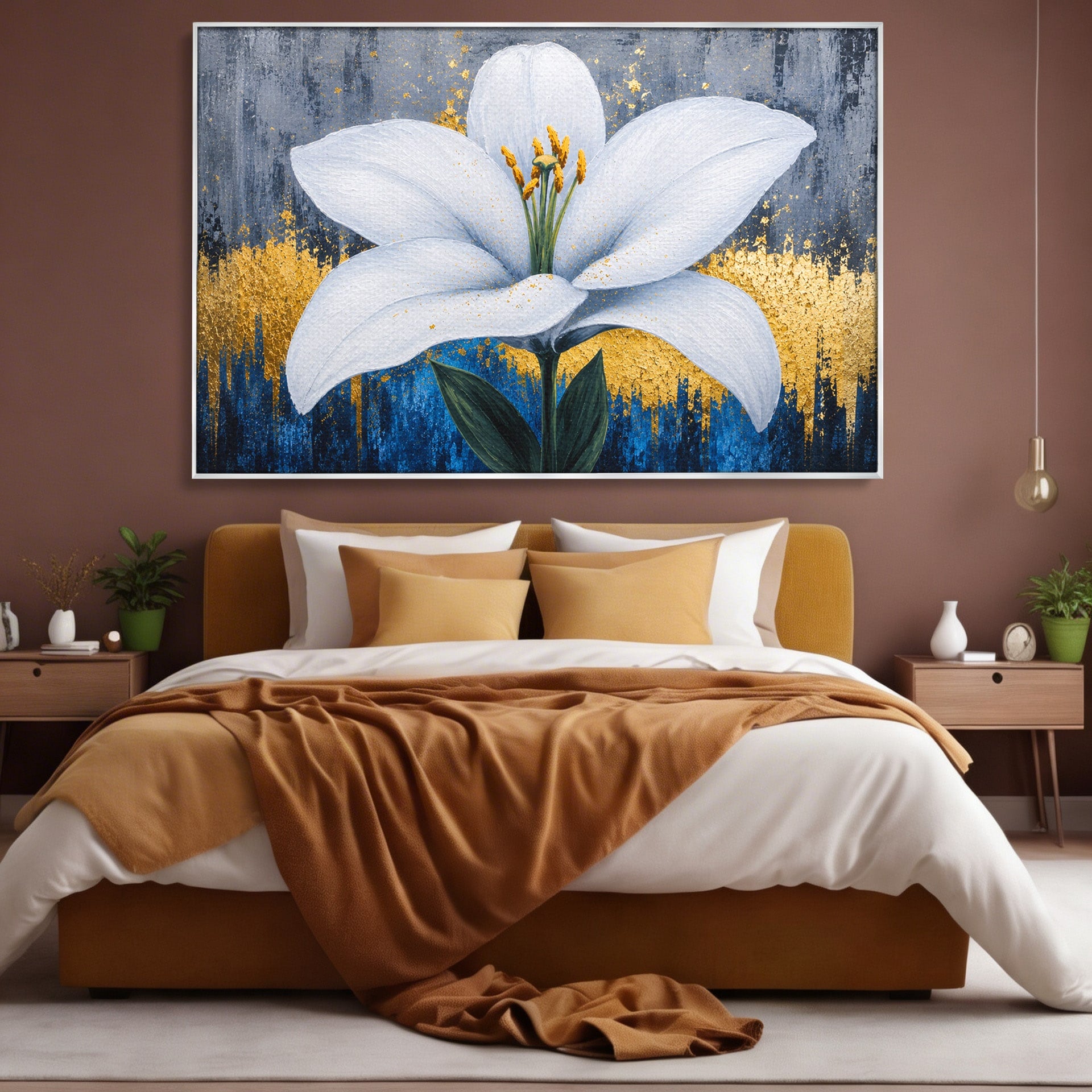 Tablou Canvas Premium LuxCanva® A1836, Floare De Crin Eleganta, Floare, Crin, Eleganta, Living, Dormitor, Culori Vibrante
