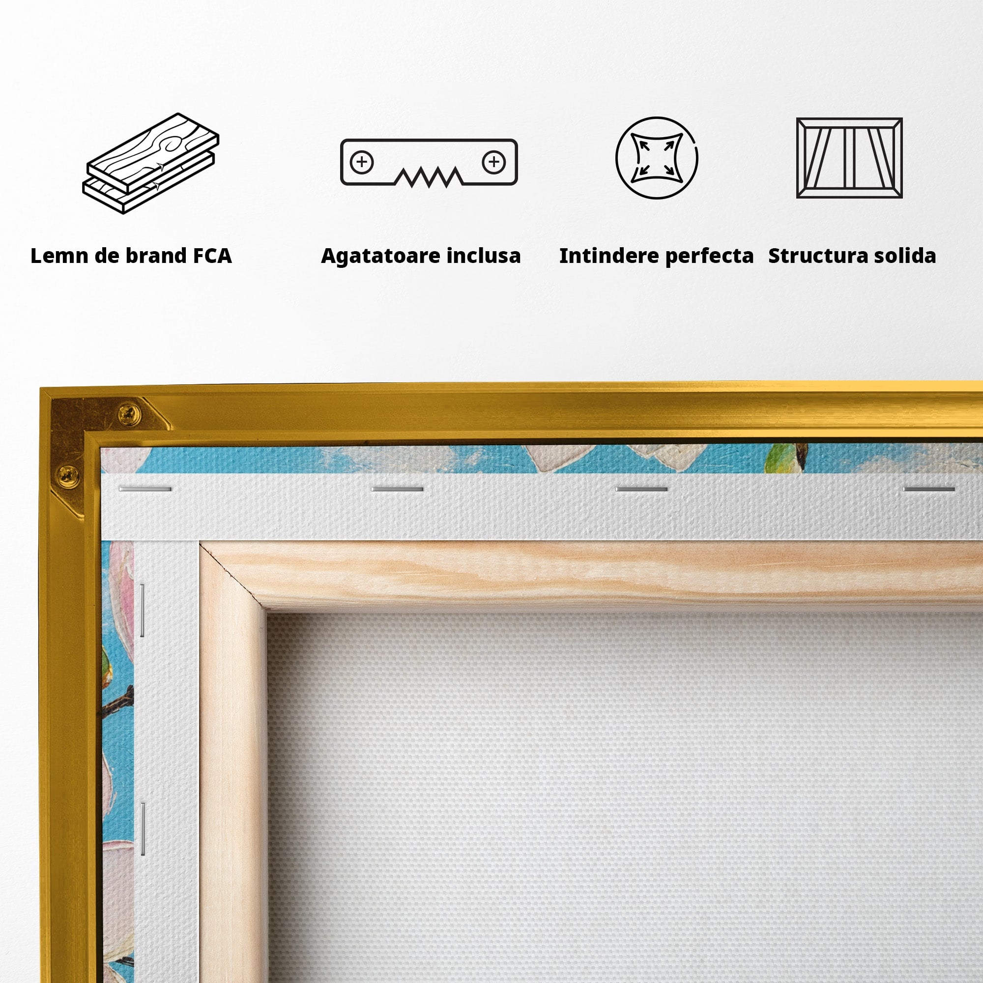 Tablou Canvas Premium LuxCanva® A1839, Magnolii In Floare, Magnolii, Flori, Primavara, Natura, Living, Dormitor, Culori Vibrante