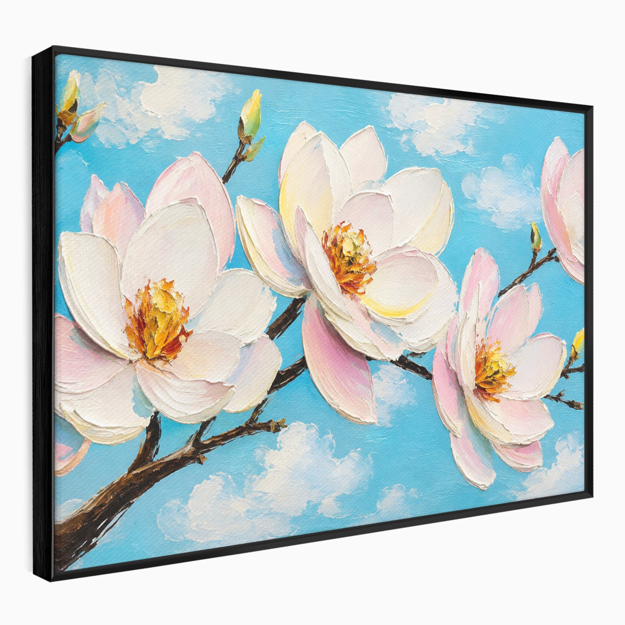 Tablou Canvas Premium LuxCanva® A1839, Magnolii In Floare, Magnolii, Flori, Primavara, Natura, Living, Dormitor, Culori Vibrante