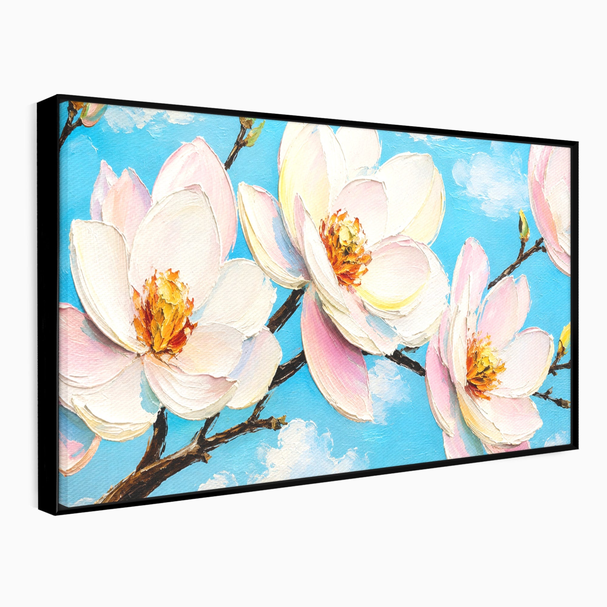 Tablou Canvas Premium LuxCanva® A1839, Magnolii In Floare, Magnolii, Flori, Primavara, Natura, Living, Dormitor, Culori Vibrante