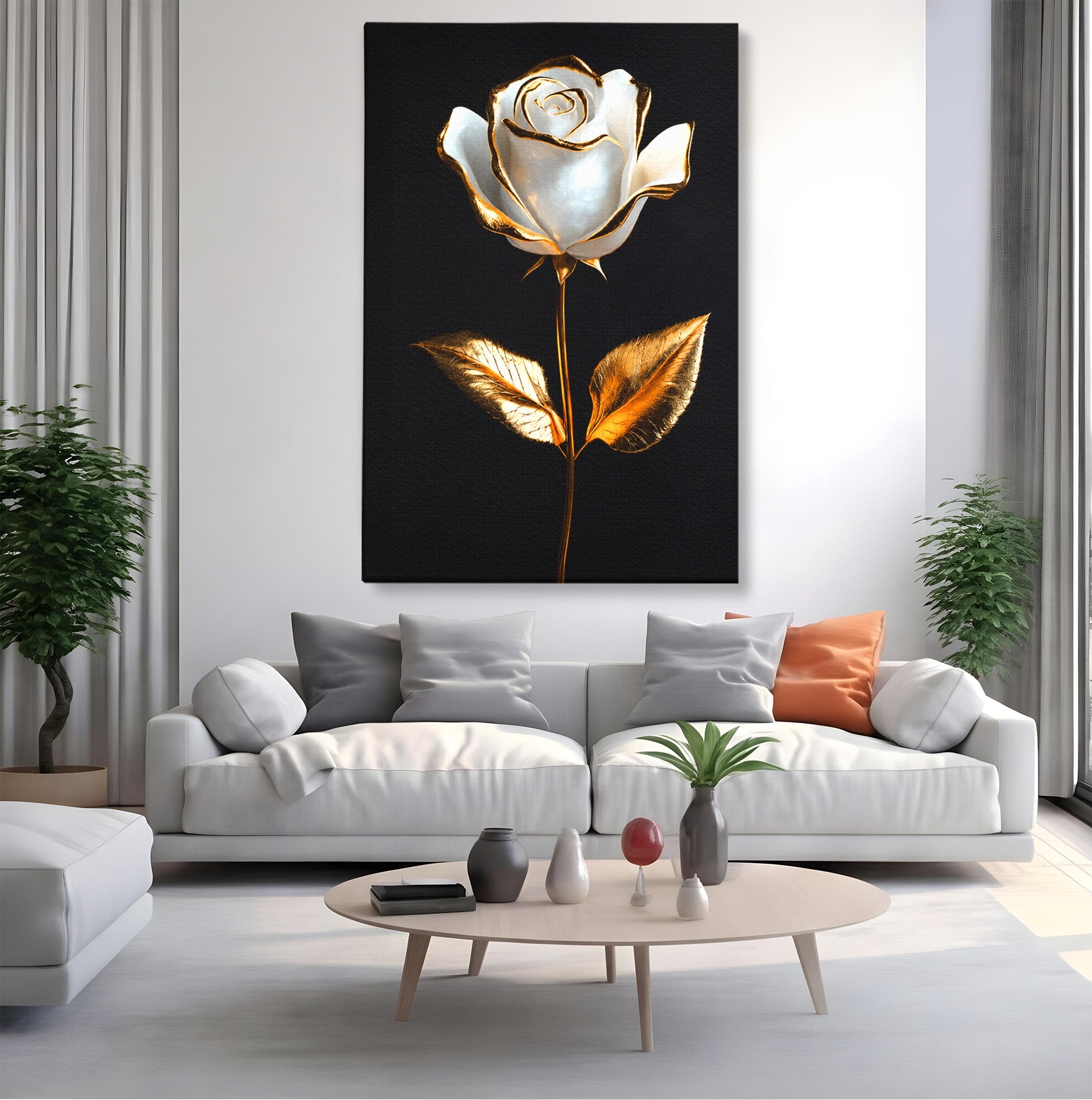 Tablou Canvas Premium LuxCanva® A1840, Trandafir Imperial, Trandafir, Floare, Eleganta, Lux, Dormitor, Culori Vibrante