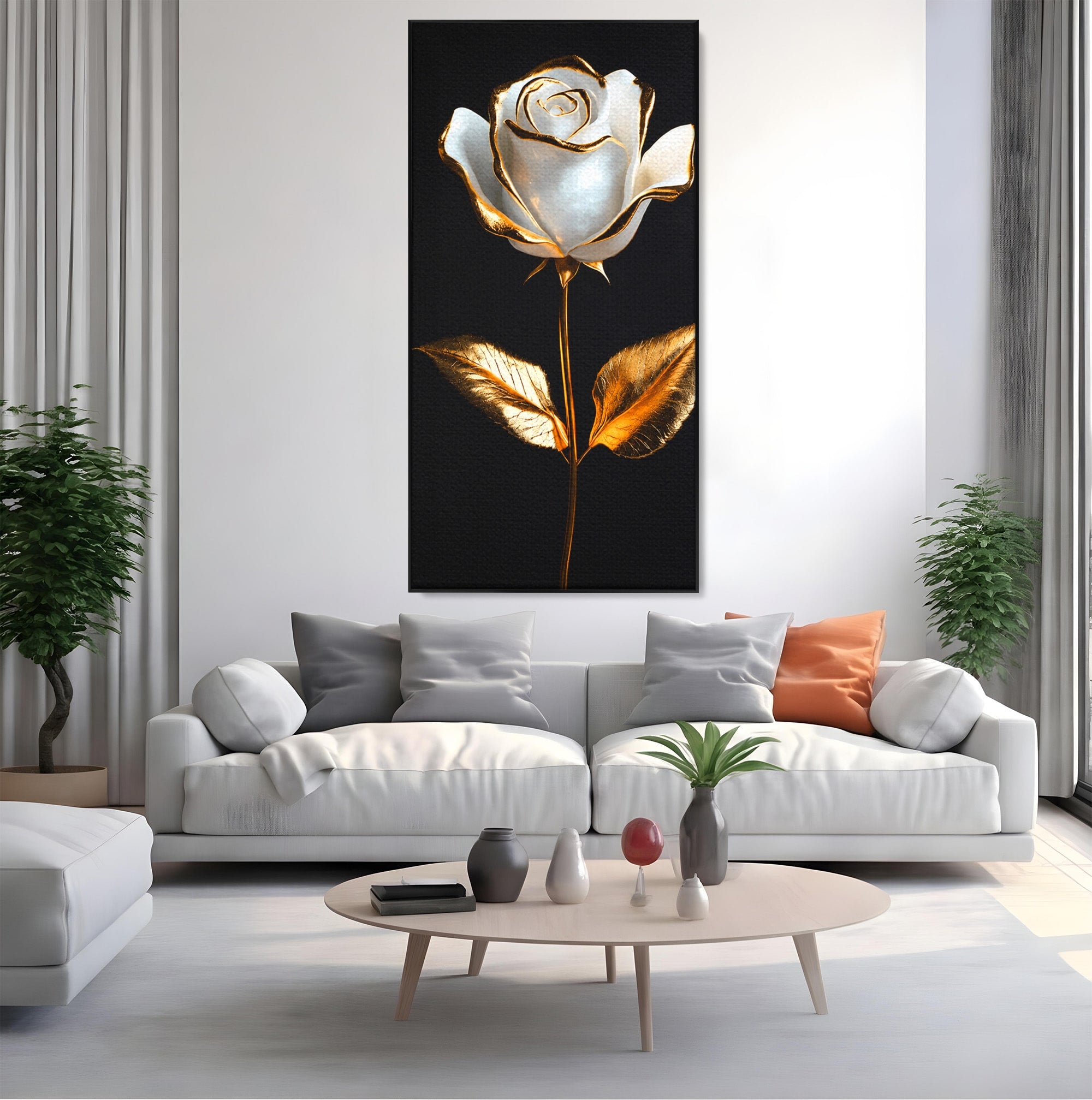 Tablou Canvas Premium LuxCanva® A1840, Trandafir Imperial, Trandafir, Floare, Eleganta, Lux, Dormitor, Culori Vibrante
