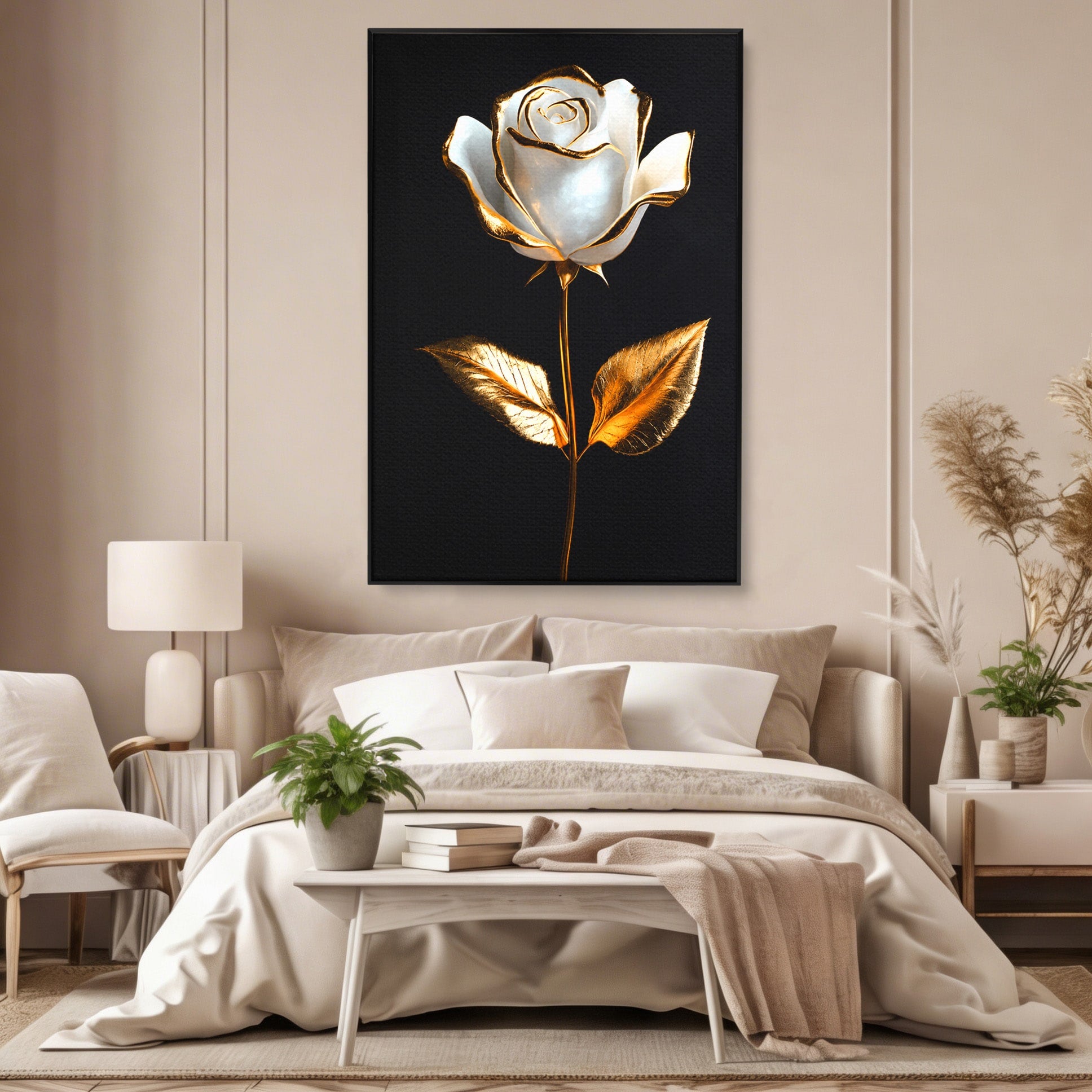 Tablou Canvas Premium LuxCanva® A1840, Trandafir Imperial, Trandafir, Floare, Eleganta, Lux, Dormitor, Culori Vibrante