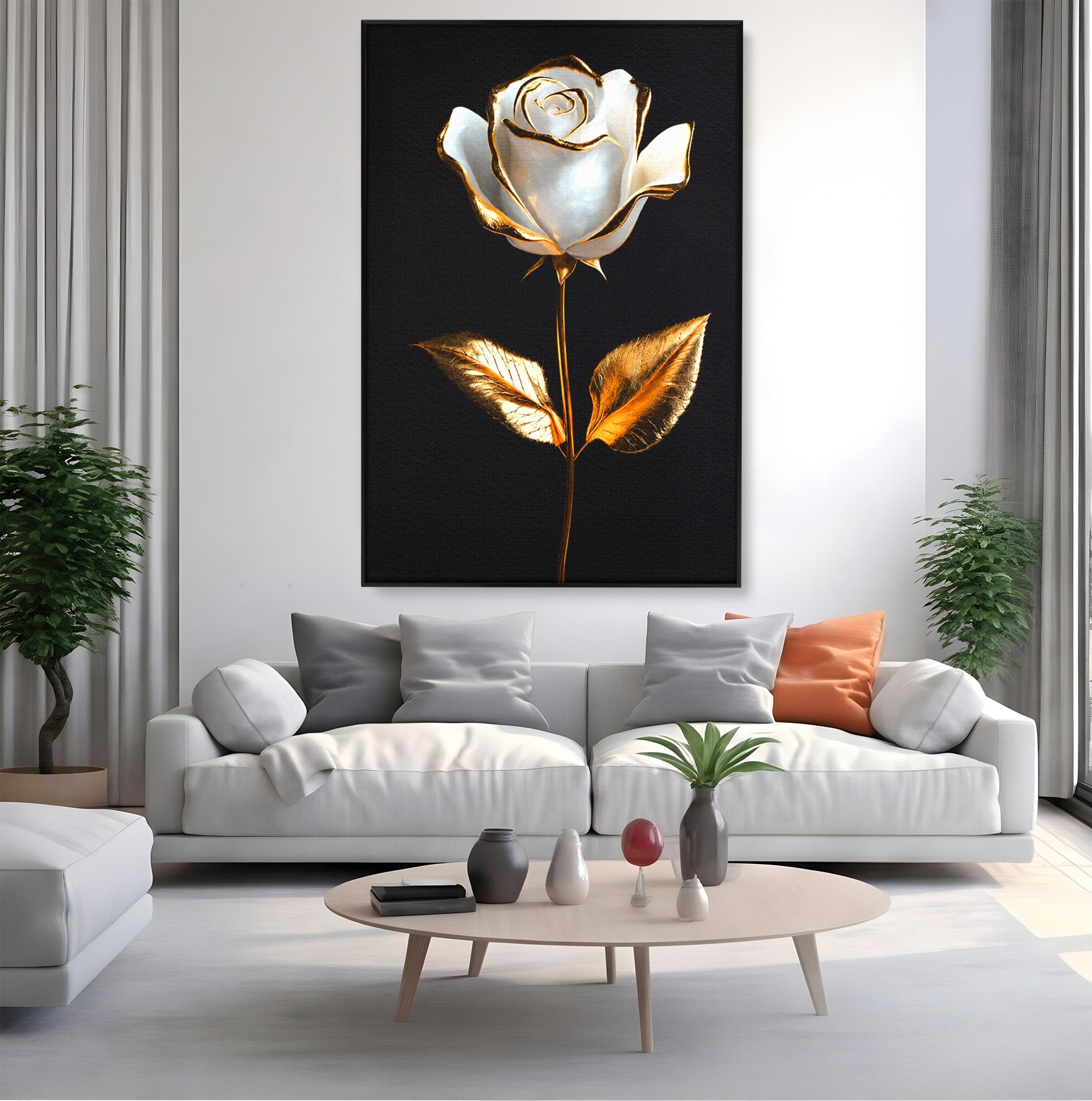 Tablou Canvas Premium LuxCanva® A1840, Trandafir Imperial, Trandafir, Floare, Eleganta, Lux, Dormitor, Culori Vibrante