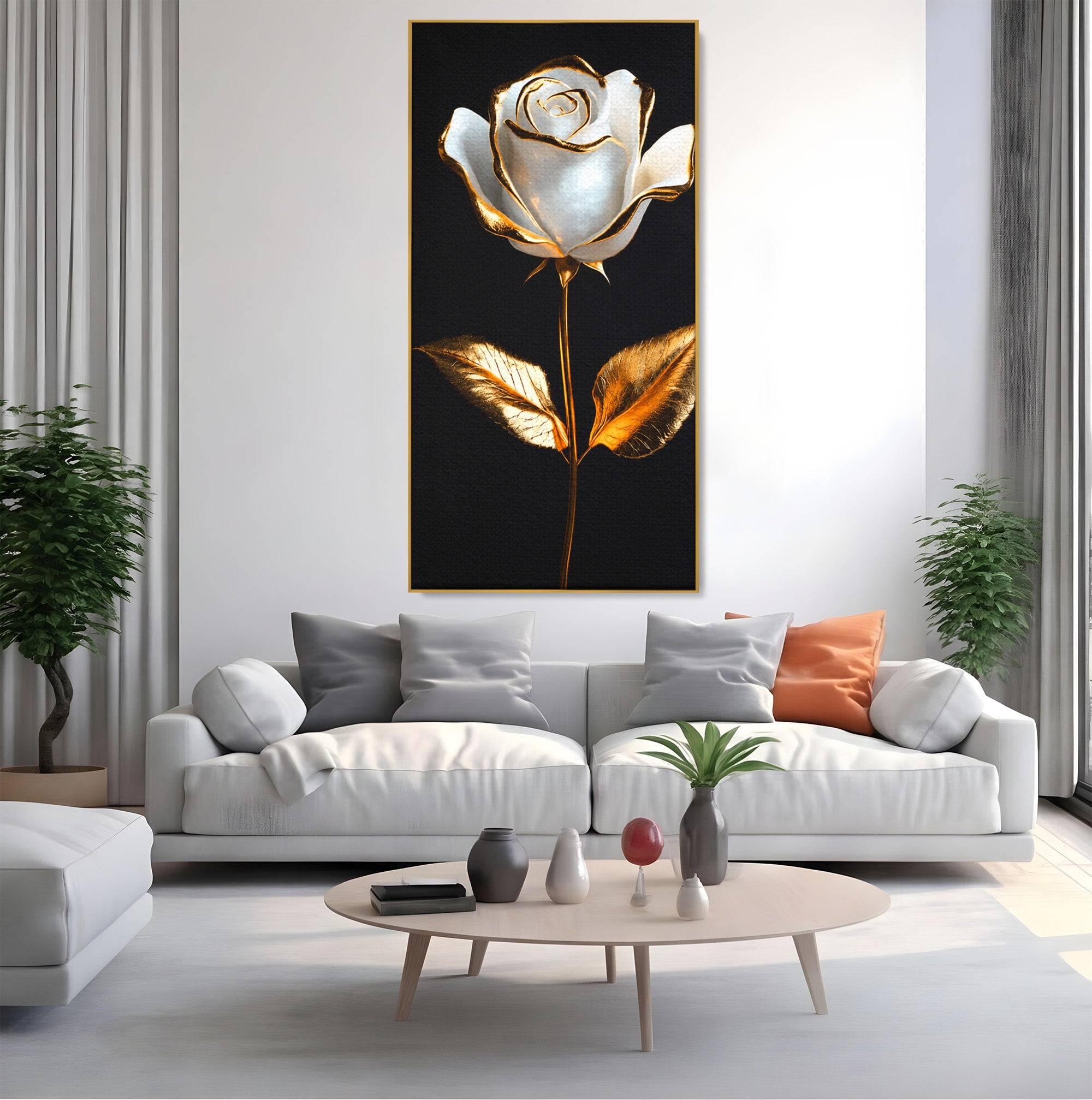 Tablou Canvas Premium LuxCanva® A1840, Trandafir Imperial, Trandafir, Floare, Eleganta, Lux, Dormitor, Culori Vibrante