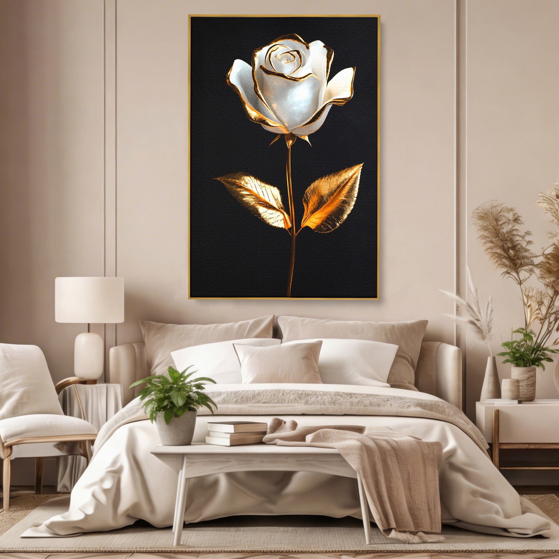 Tablou Canvas Premium LuxCanva® A1840, Trandafir Imperial, Trandafir, Floare, Eleganta, Lux, Dormitor, Culori Vibrante