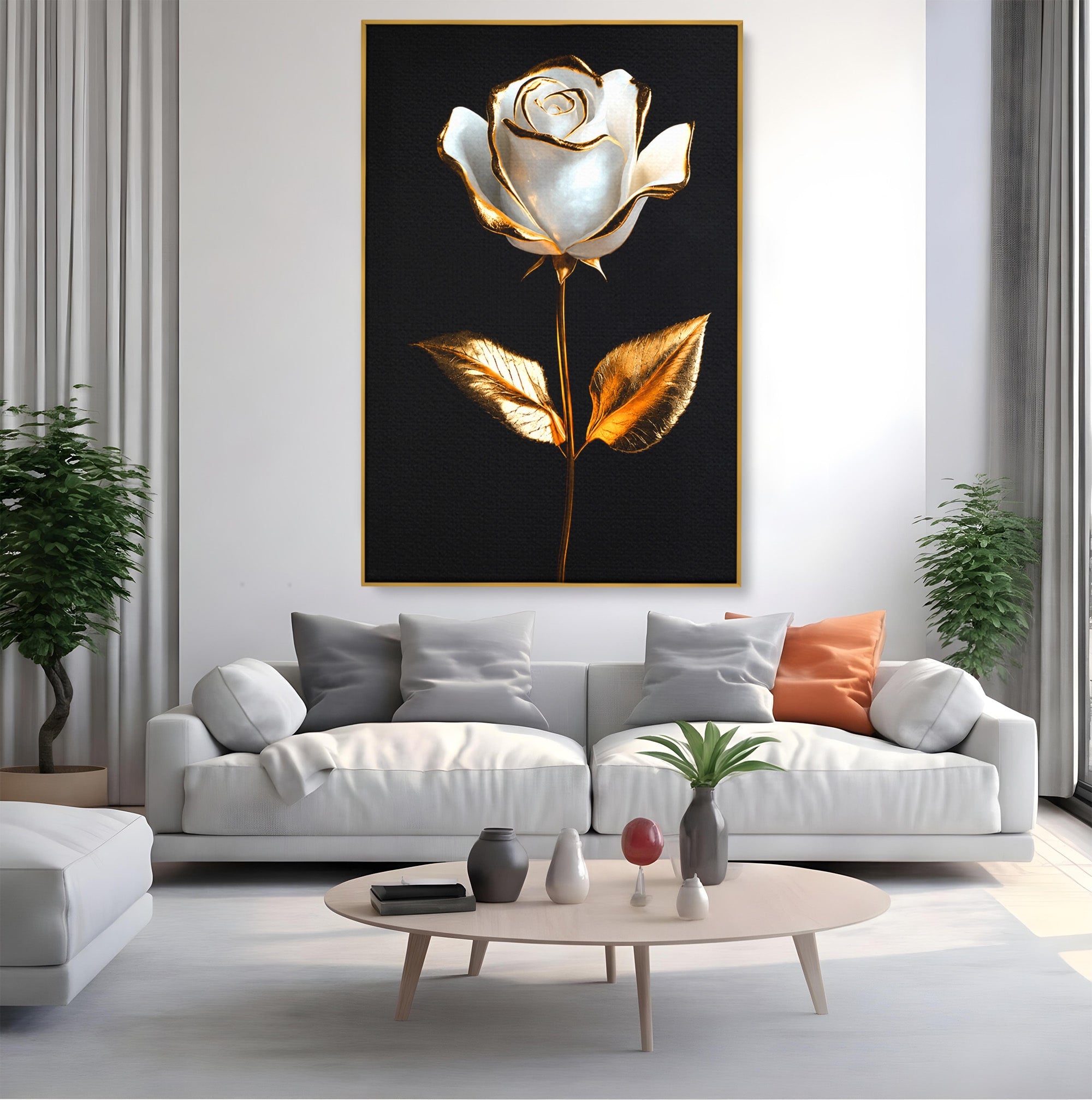 Tablou Canvas Premium LuxCanva® A1840, Trandafir Imperial, Trandafir, Floare, Eleganta, Lux, Dormitor, Culori Vibrante