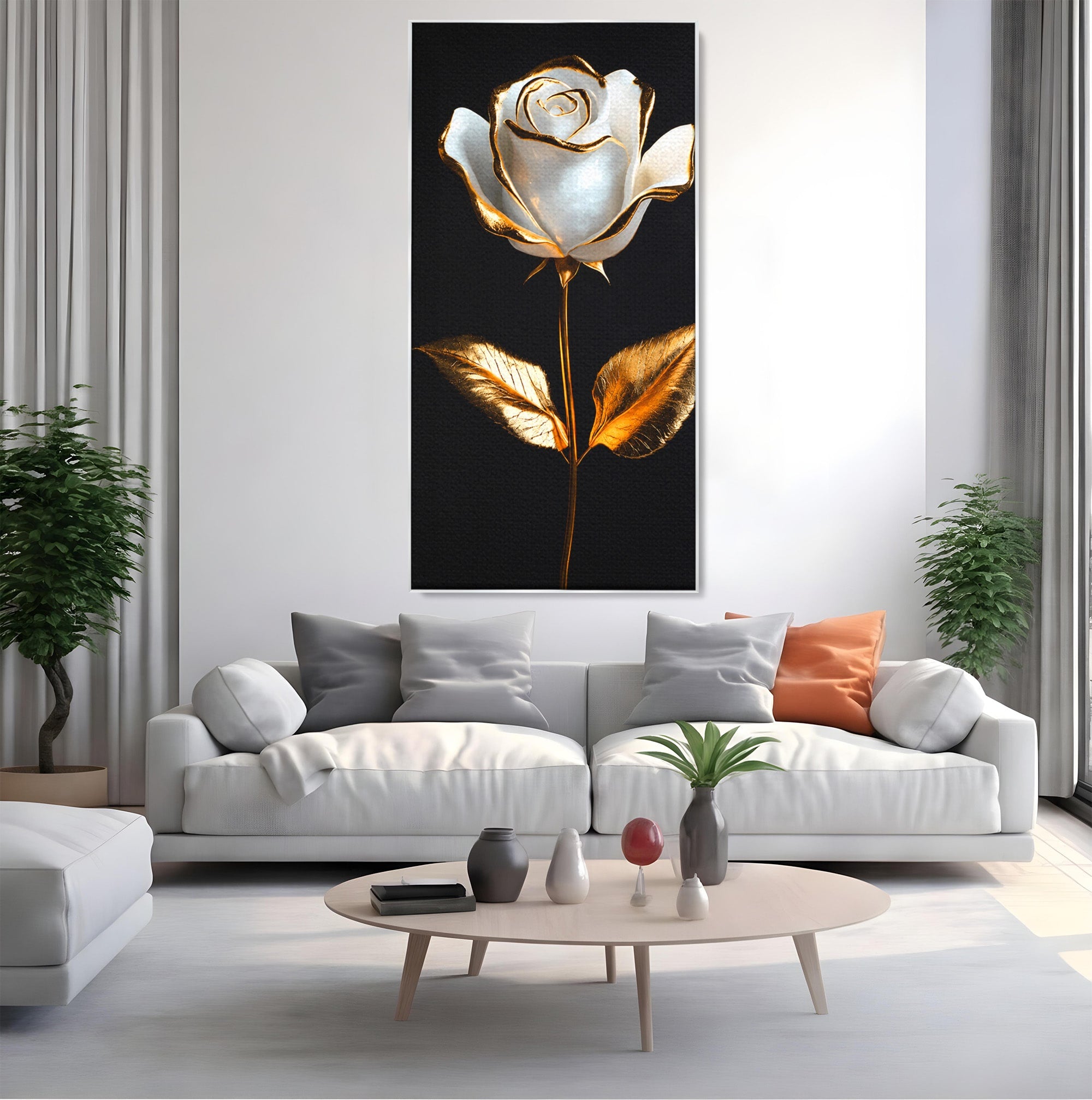 Tablou Canvas Premium LuxCanva® A1840, Trandafir Imperial, Trandafir, Floare, Eleganta, Lux, Dormitor, Culori Vibrante