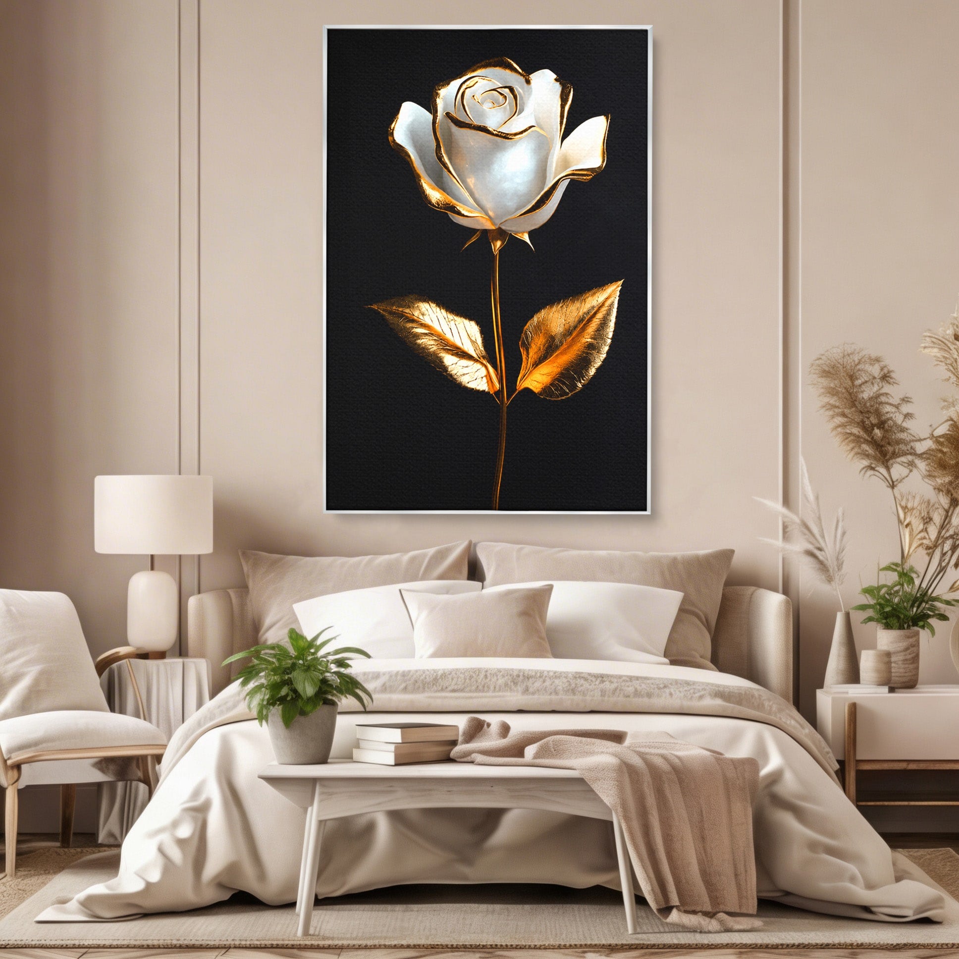 Tablou Canvas Premium LuxCanva® A1840, Trandafir Imperial, Trandafir, Floare, Eleganta, Lux, Dormitor, Culori Vibrante