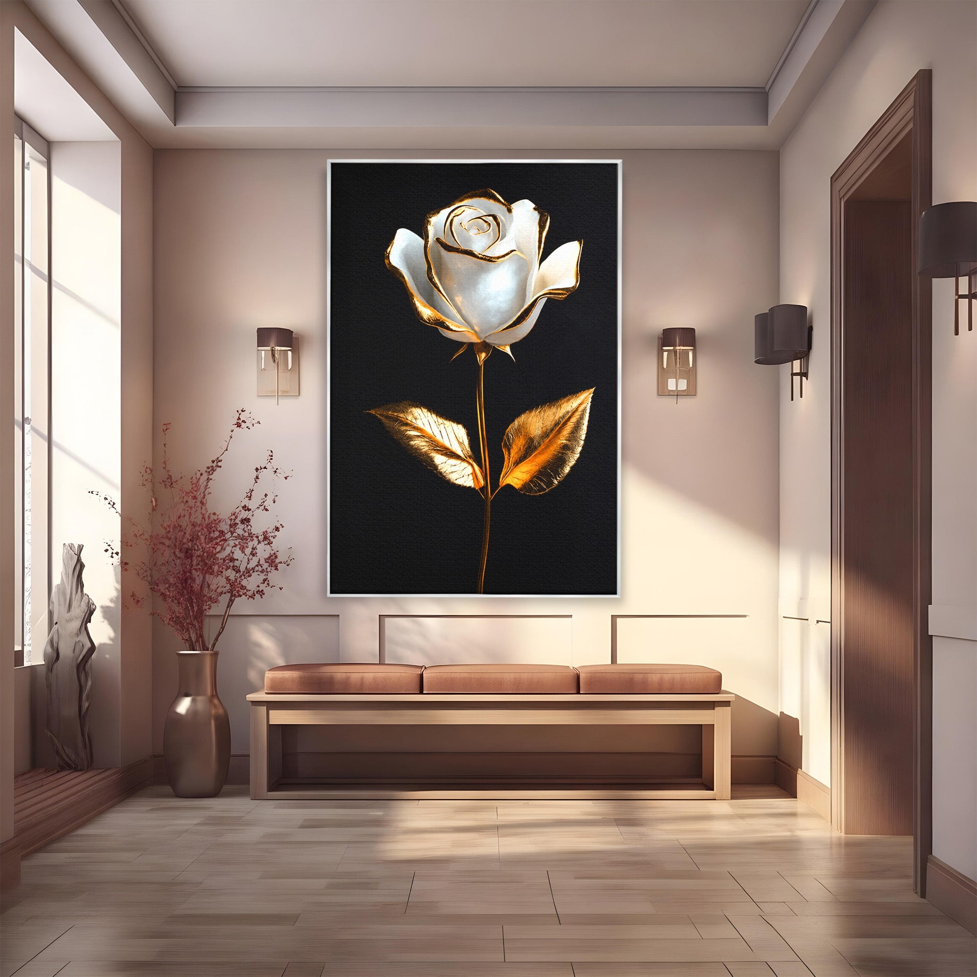Tablou Canvas Premium LuxCanva® A1840, Trandafir Imperial, Trandafir, Floare, Eleganta, Lux, Dormitor, Culori Vibrante