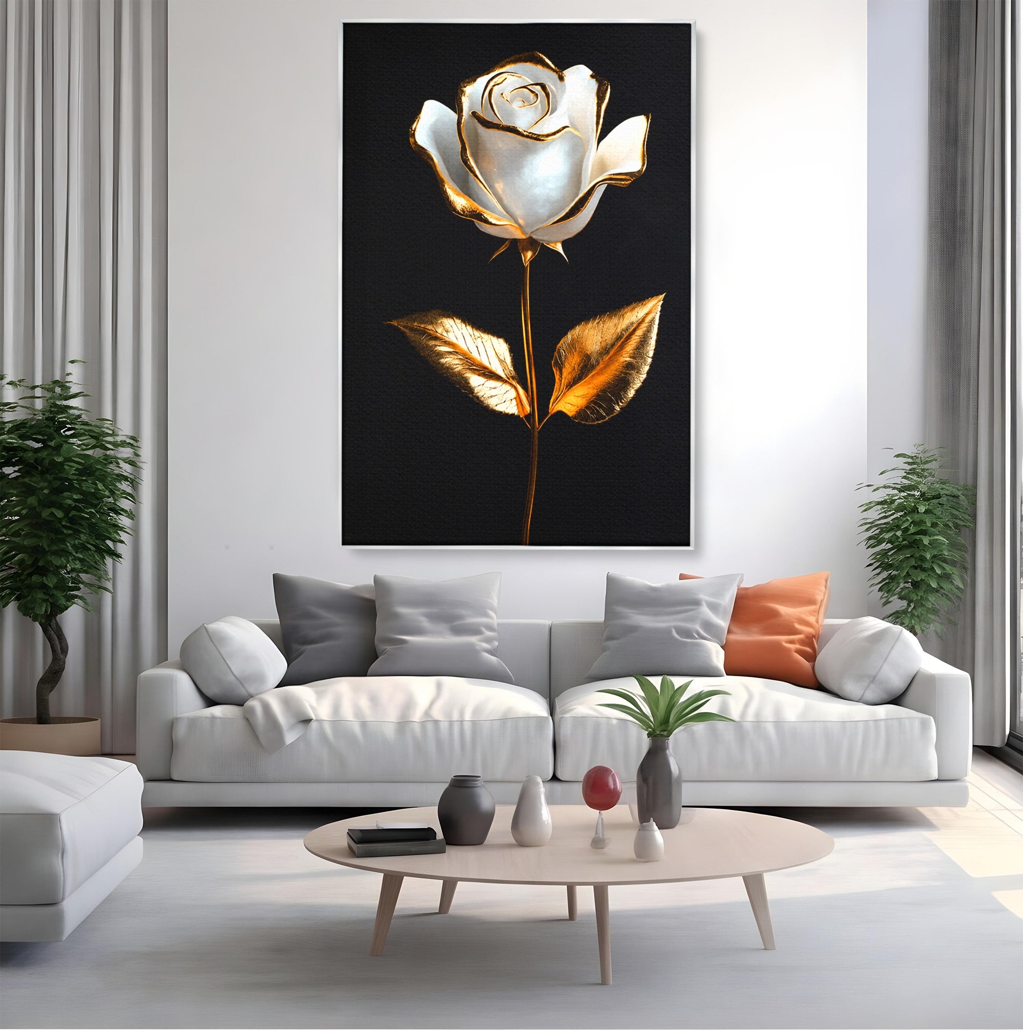 Tablou Canvas Premium LuxCanva® A1840, Trandafir Imperial, Trandafir, Floare, Eleganta, Lux, Dormitor, Culori Vibrante