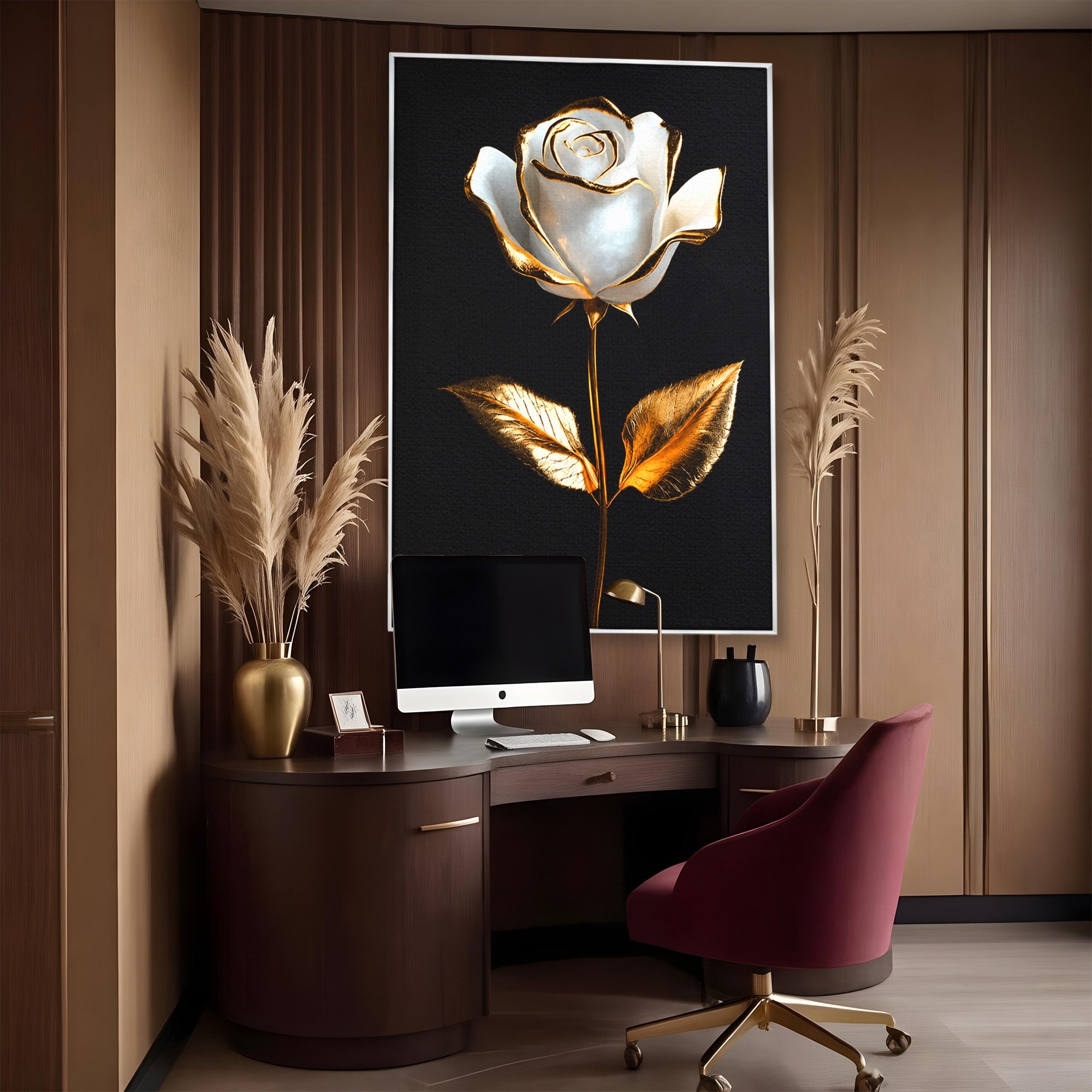 Tablou Canvas Premium LuxCanva® A1840, Trandafir Imperial, Trandafir, Floare, Eleganta, Lux, Dormitor, Culori Vibrante