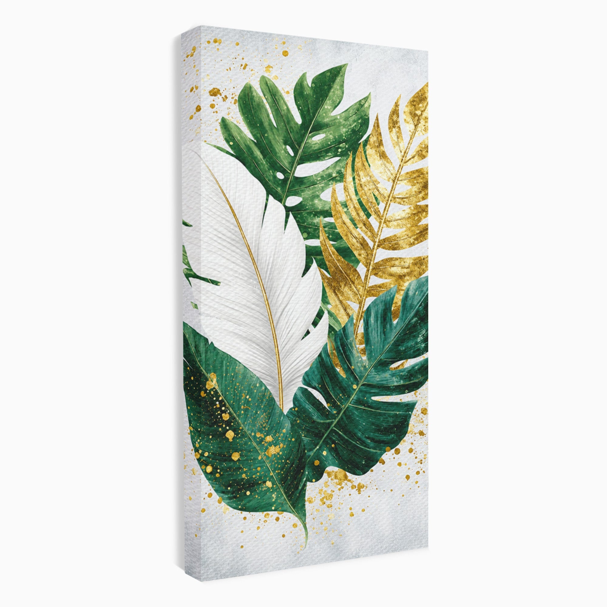 Tablou Canvas Premium LuxCanva® A1841, Frunze Tropicale, Frunze, Tropical, Natura, Living, Exotic, Culori Vibrante