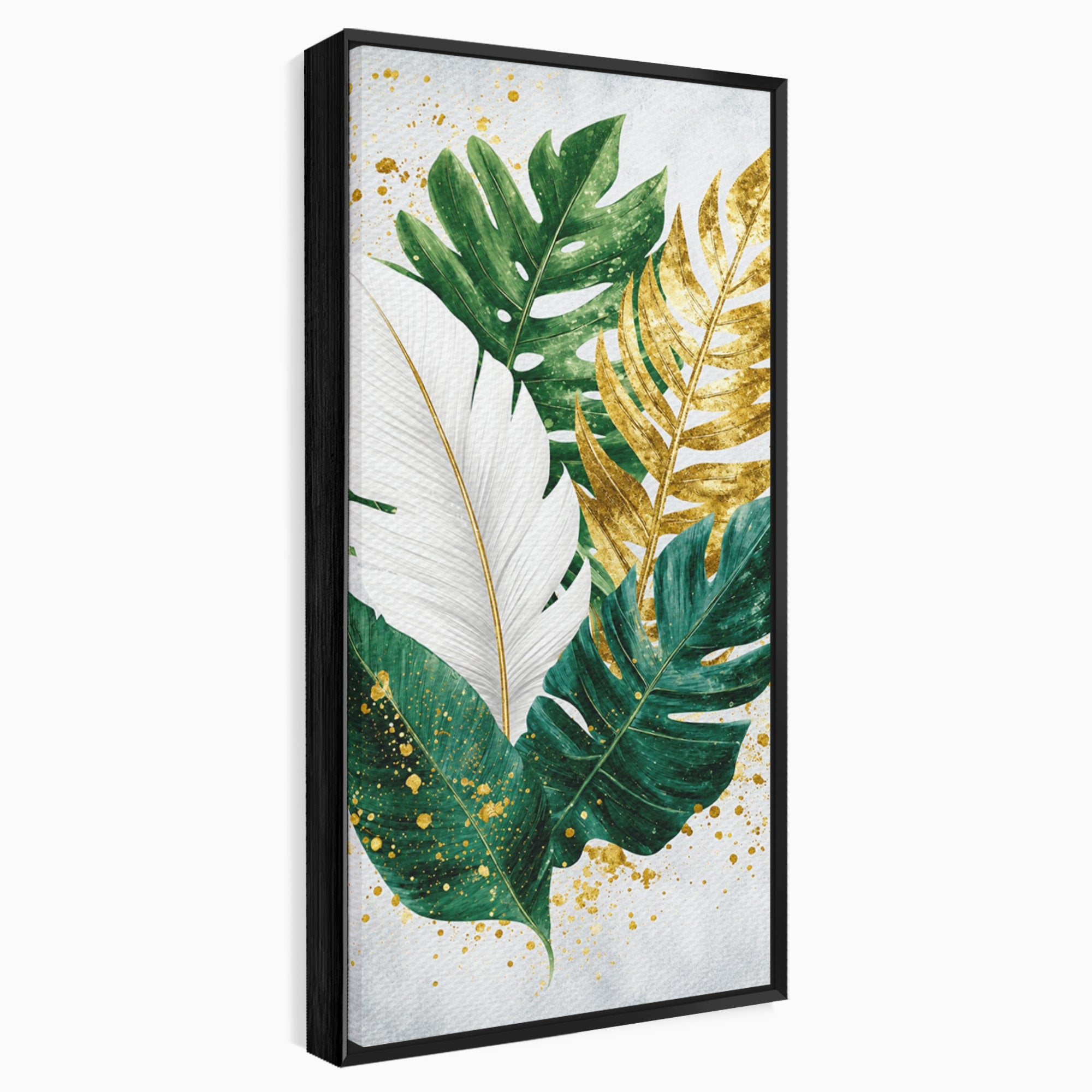 Tablou Canvas Premium LuxCanva® A1841, Frunze Tropicale, Frunze, Tropical, Natura, Living, Exotic, Culori Vibrante