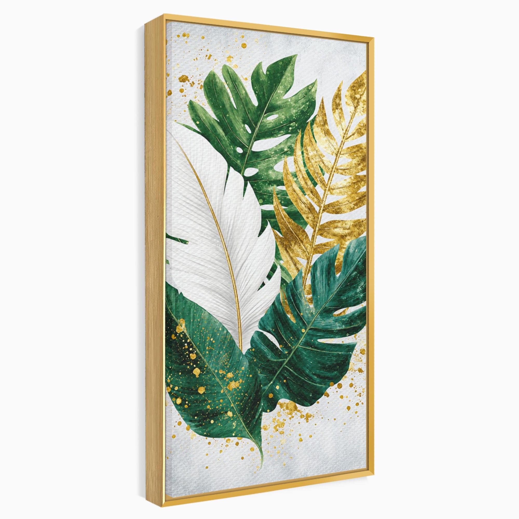 Tablou Canvas Premium LuxCanva® A1841, Frunze Tropicale, Frunze, Tropical, Natura, Living, Exotic, Culori Vibrante