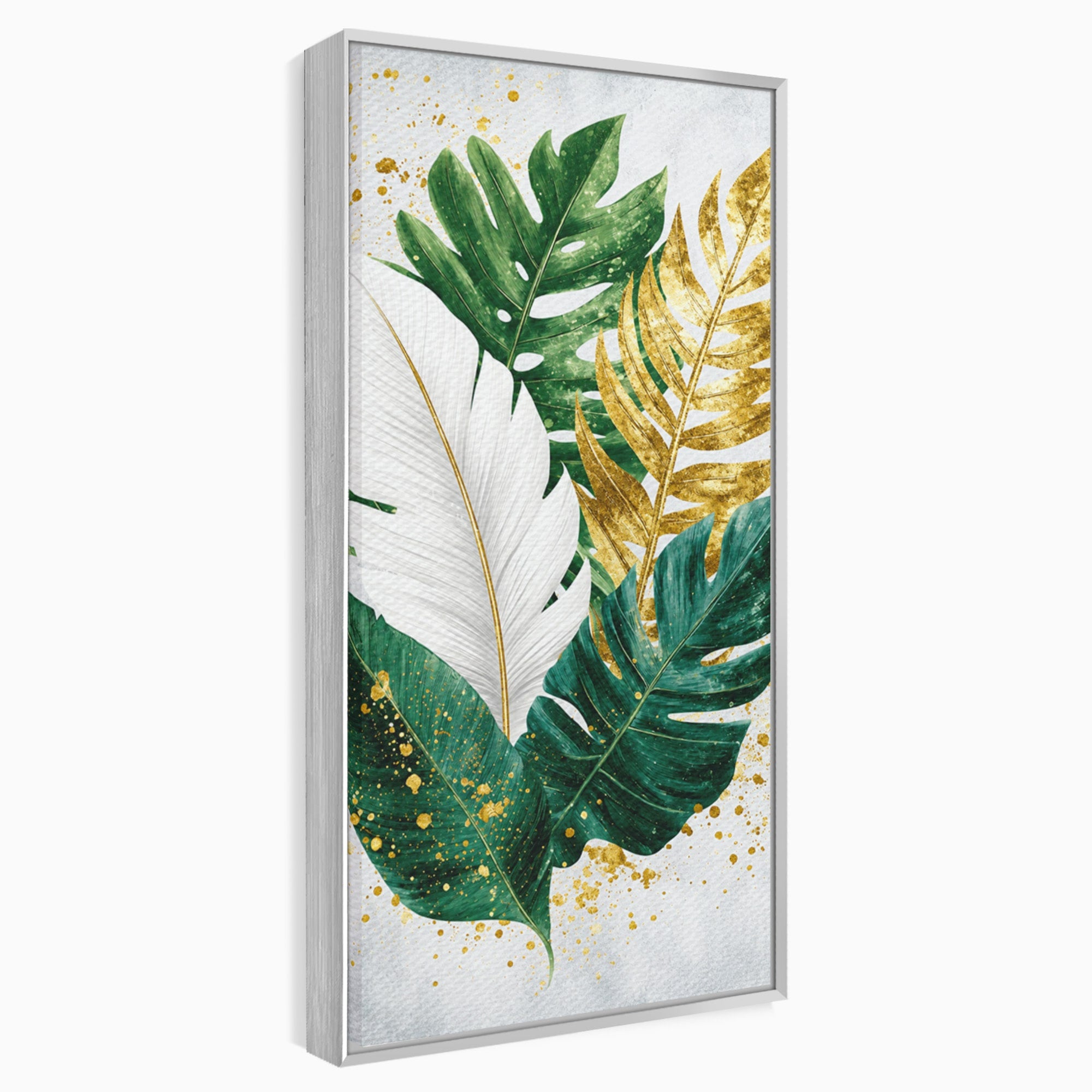 Tablou Canvas Premium LuxCanva® A1841, Frunze Tropicale, Frunze, Tropical, Natura, Living, Exotic, Culori Vibrante