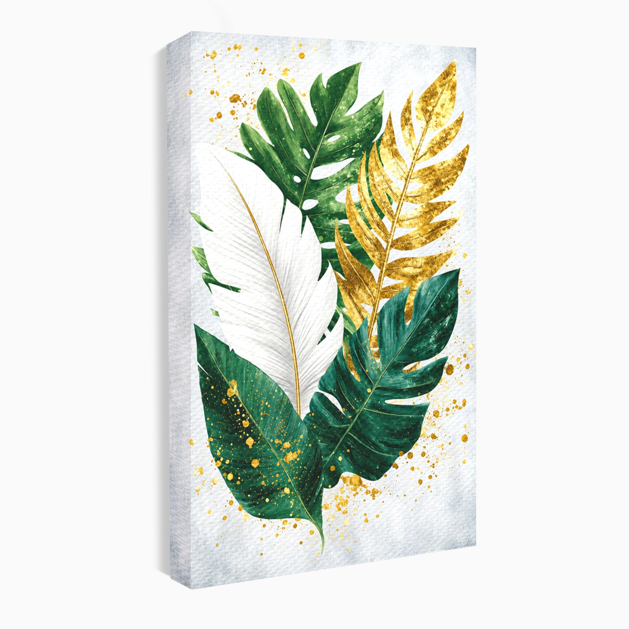 Tablou Canvas Premium LuxCanva® A1841, Frunze Tropicale, Frunze, Tropical, Natura, Living, Exotic, Culori Vibrante