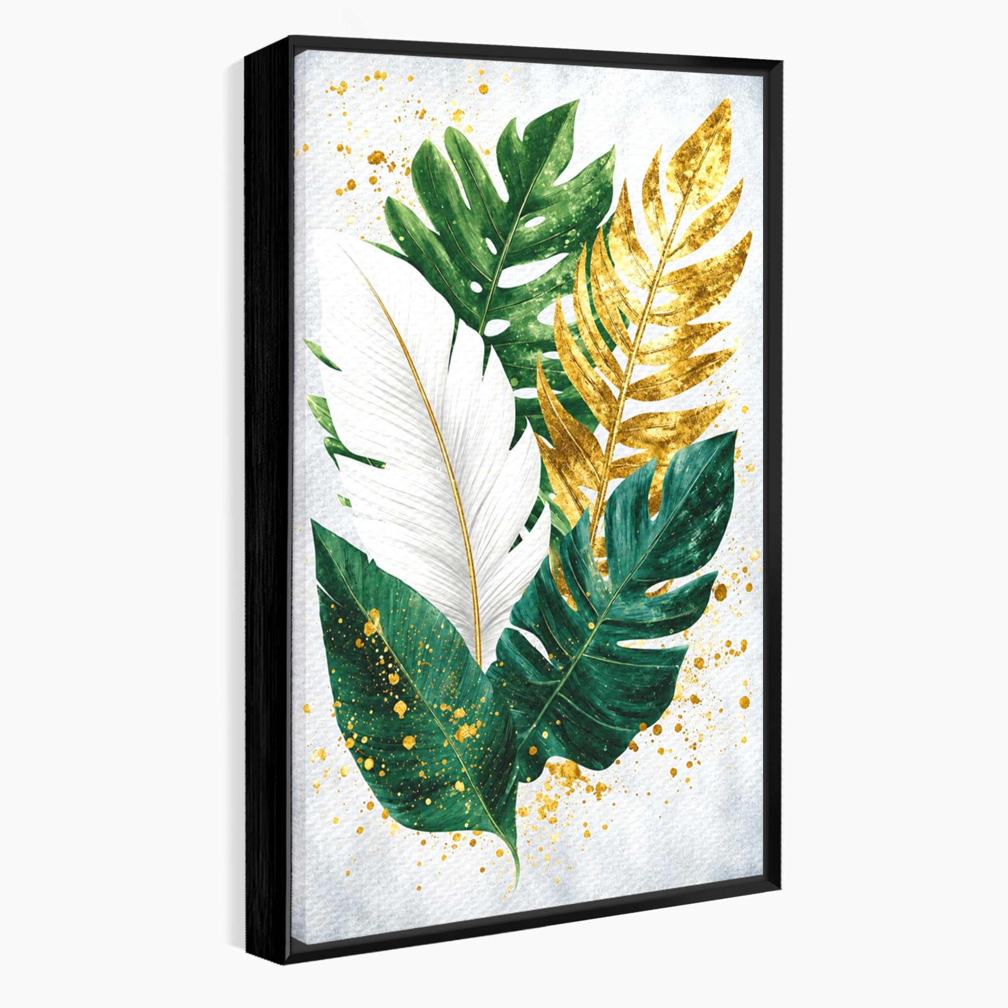 Tablou Canvas Premium LuxCanva® A1841, Frunze Tropicale, Frunze, Tropical, Natura, Living, Exotic, Culori Vibrante