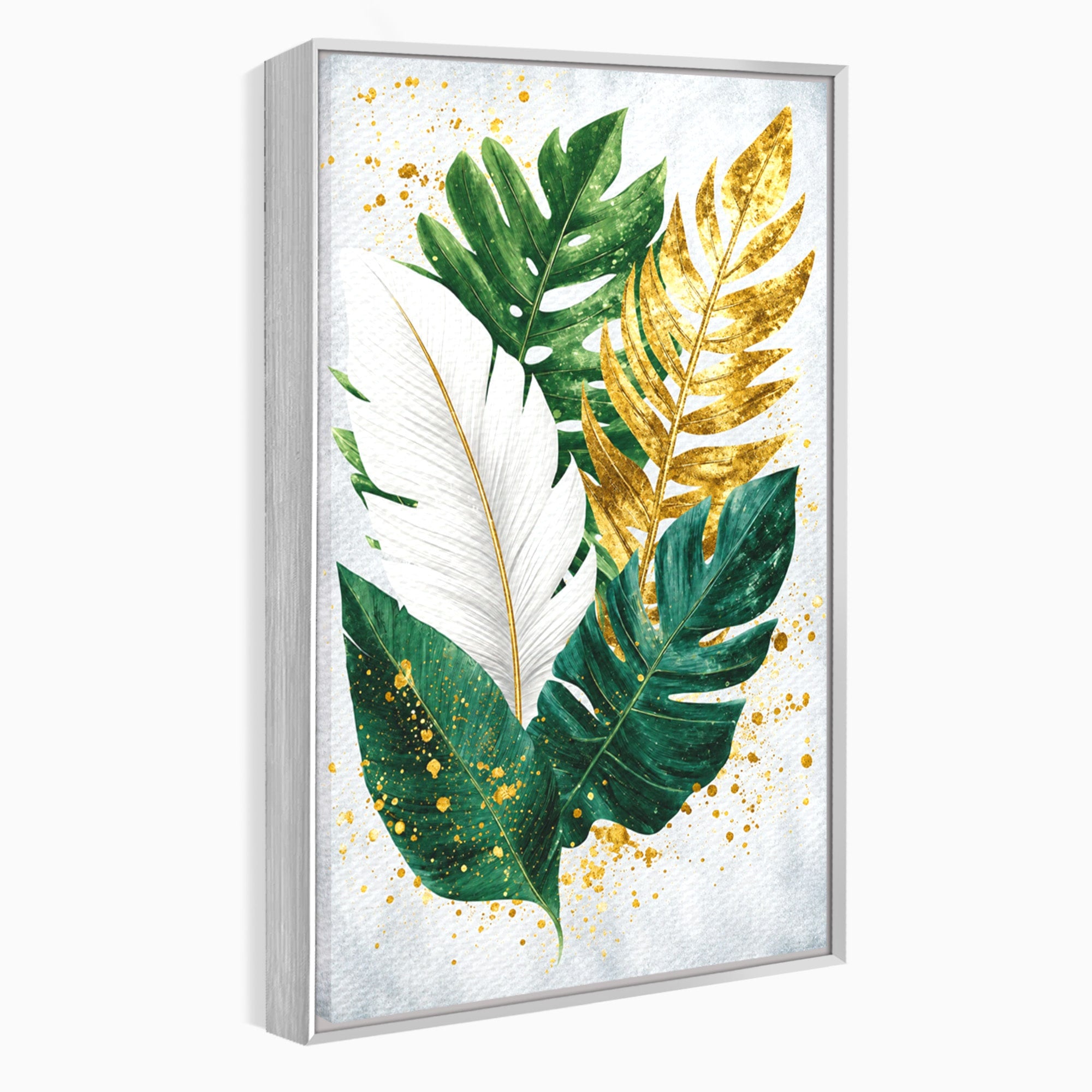 Tablou Canvas Premium LuxCanva® A1841, Frunze Tropicale, Frunze, Tropical, Natura, Living, Exotic, Culori Vibrante