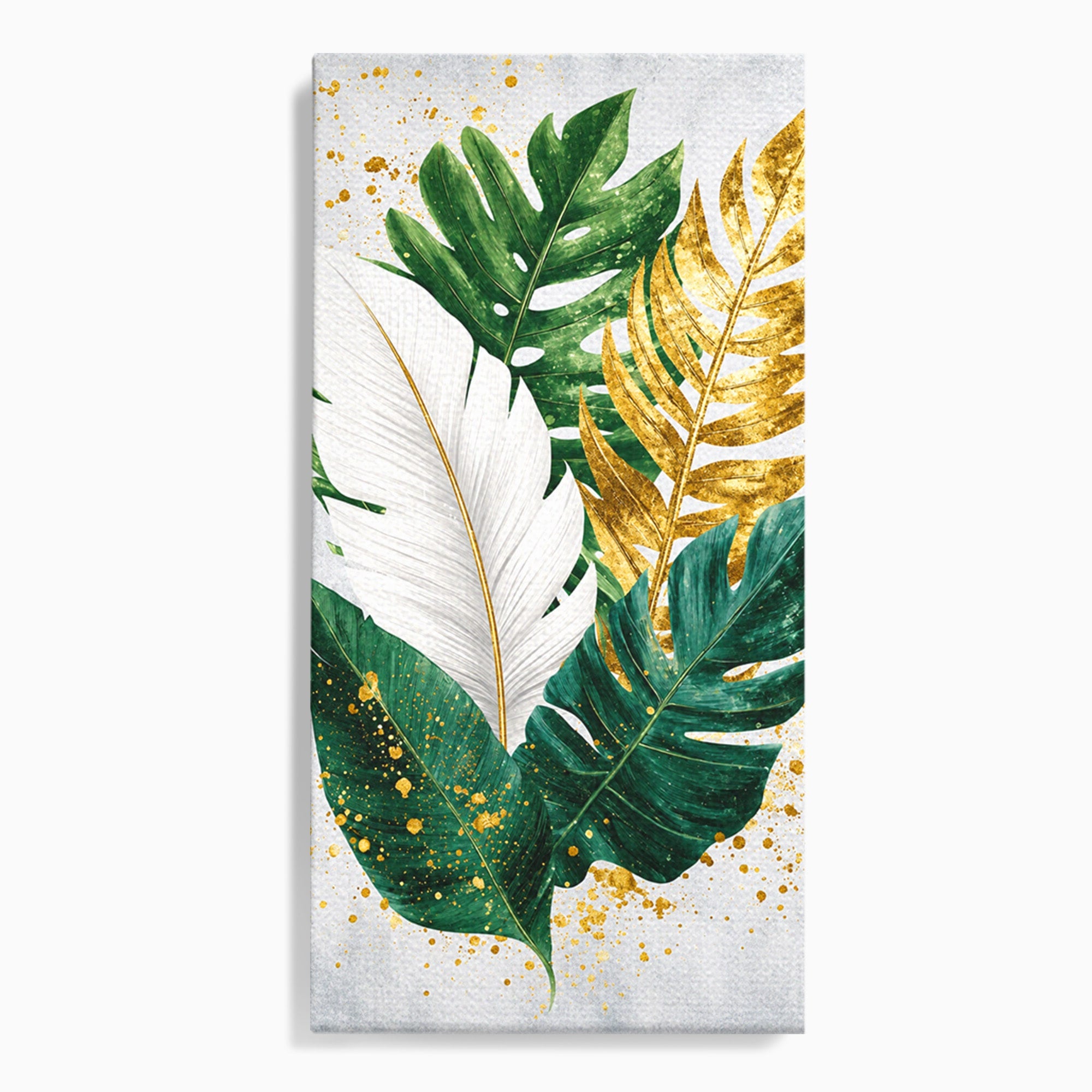 Tablou Canvas Premium LuxCanva® A1841, Frunze Tropicale, Frunze, Tropical, Natura, Living, Exotic, Culori Vibrante