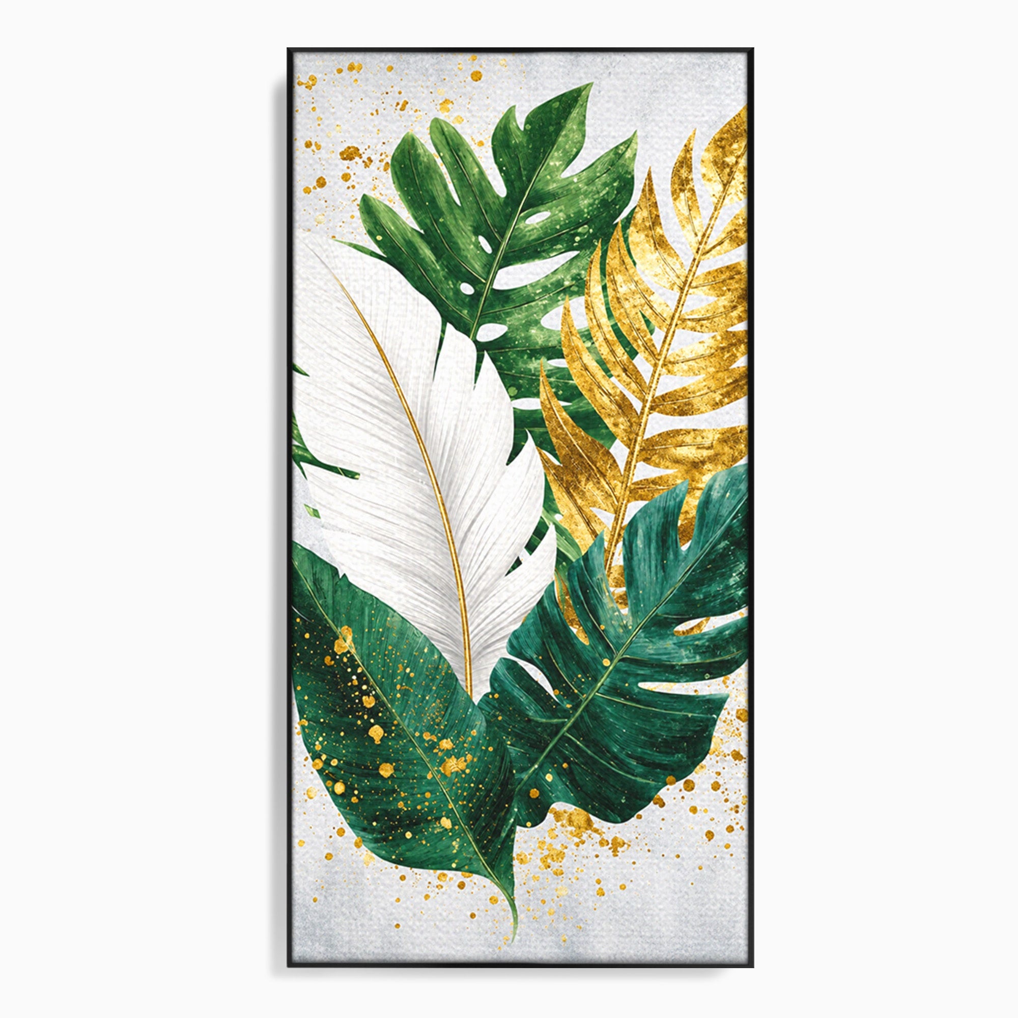 Tablou Canvas Premium LuxCanva® A1841, Frunze Tropicale, Frunze, Tropical, Natura, Living, Exotic, Culori Vibrante