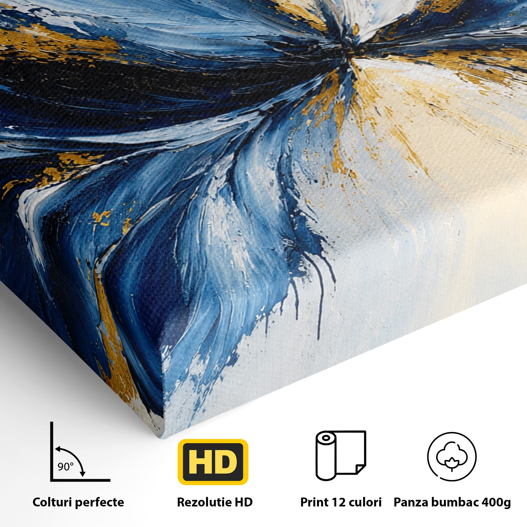 Tablou Canvas Premium LuxCanva® A1842, Explozie Abstracta, Abstract, Arta Moderna, Explozie, Living, Birou, Culori Vibrante