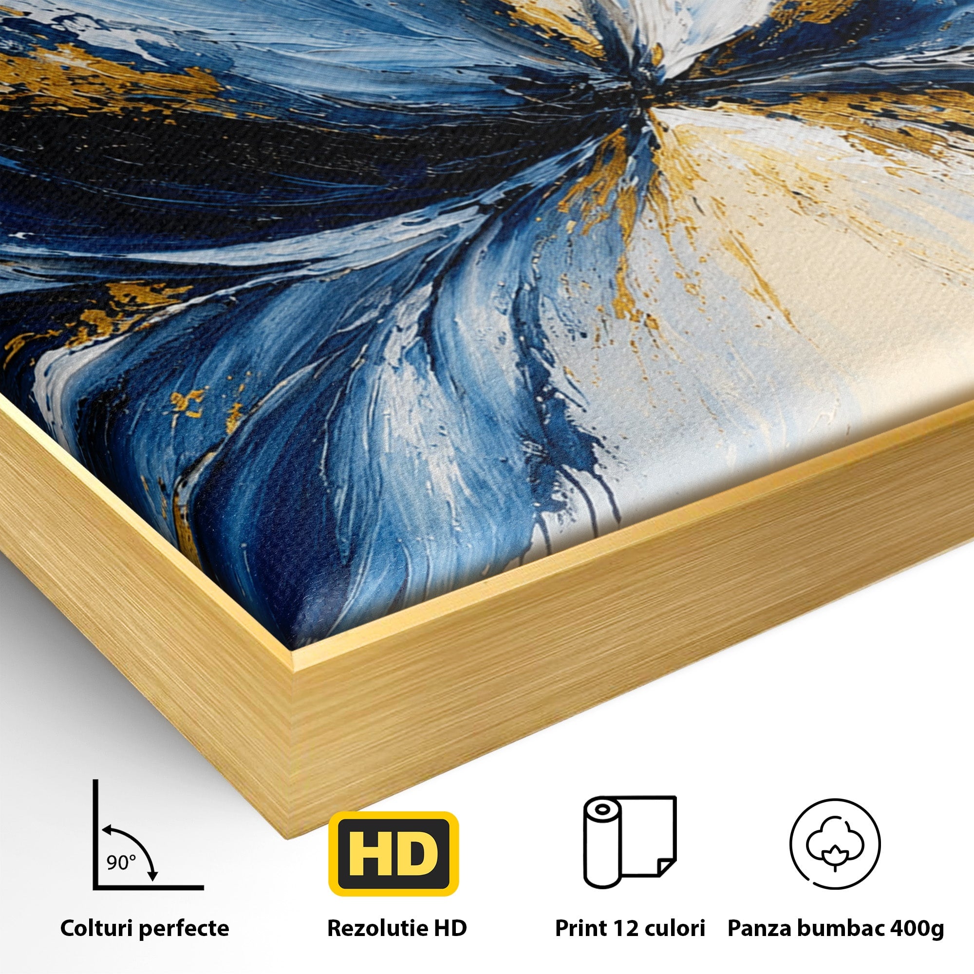 Tablou Canvas Premium LuxCanva® A1842, Explozie Abstracta, Abstract, Arta Moderna, Explozie, Living, Birou, Culori Vibrante