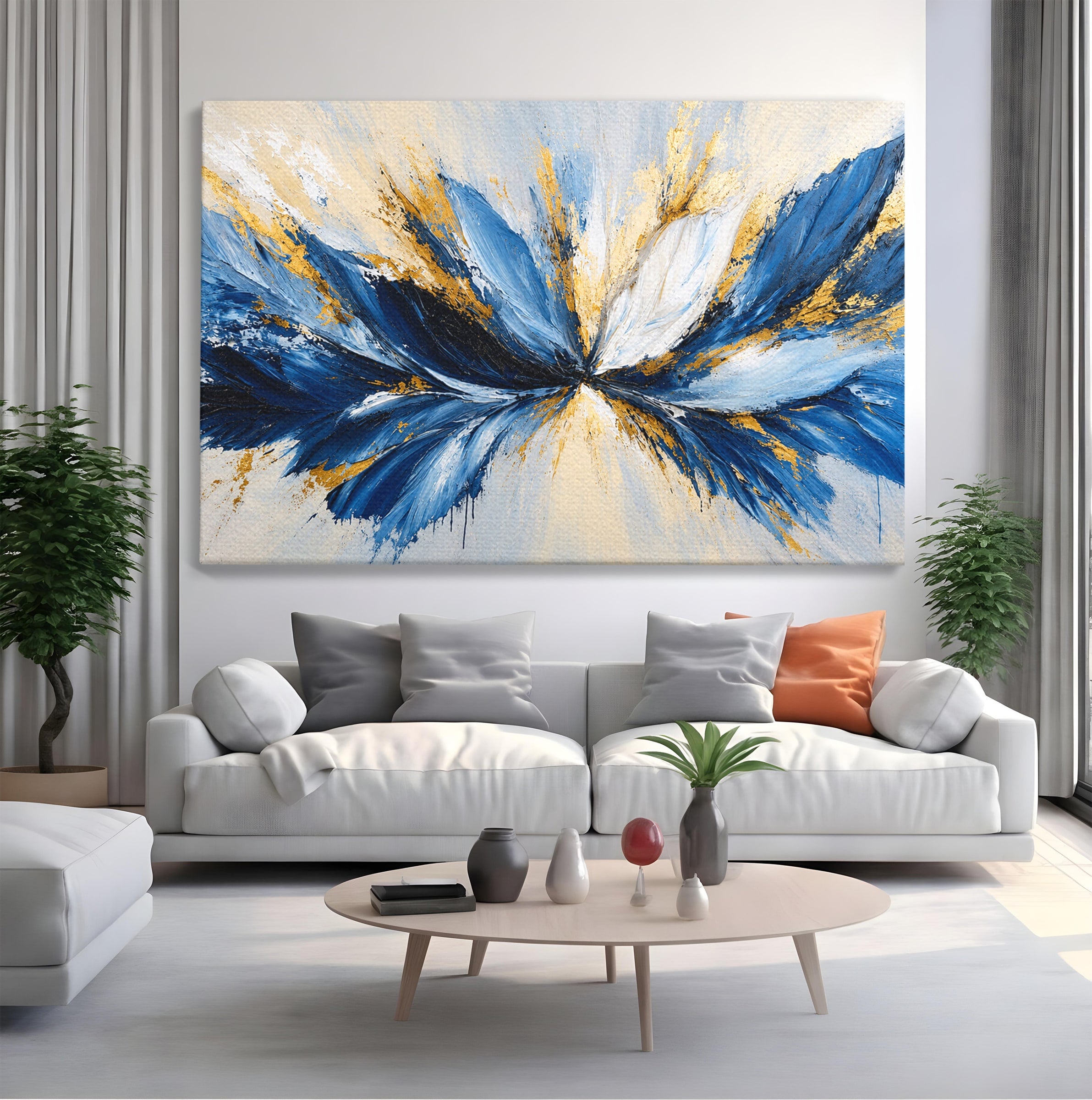 Tablou Canvas Premium LuxCanva® A1842, Explozie Abstracta, Abstract, Arta Moderna, Explozie, Living, Birou, Culori Vibrante