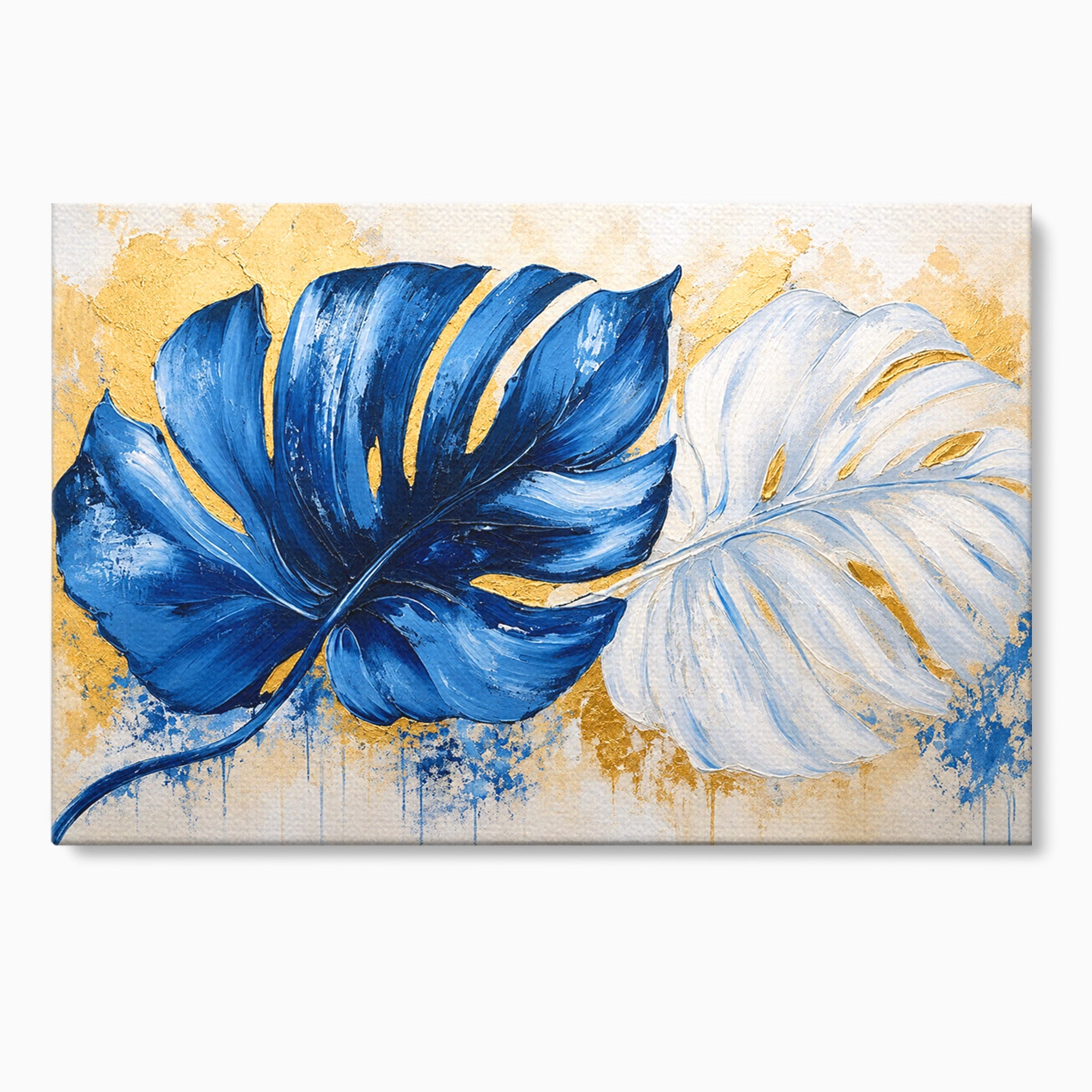 Tablou Canvas Premium LuxCanva® A1843, Armonie Tropicală, Frunze, Tropical, Abstract, Modern, Living, Dormitor, Culori Vibrante