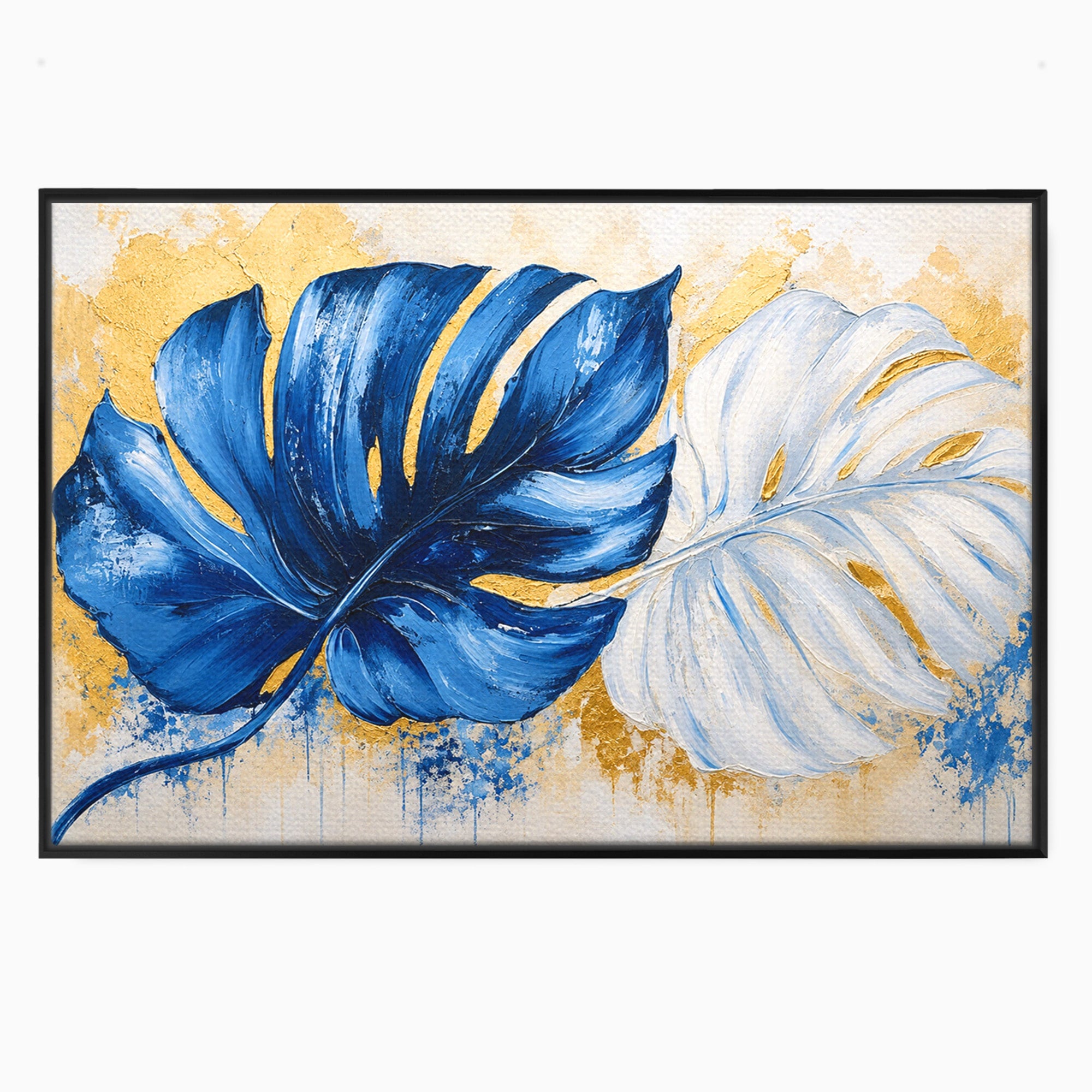 Tablou Canvas Premium LuxCanva® A1843, Armonie Tropicală, Frunze, Tropical, Abstract, Modern, Living, Dormitor, Culori Vibrante