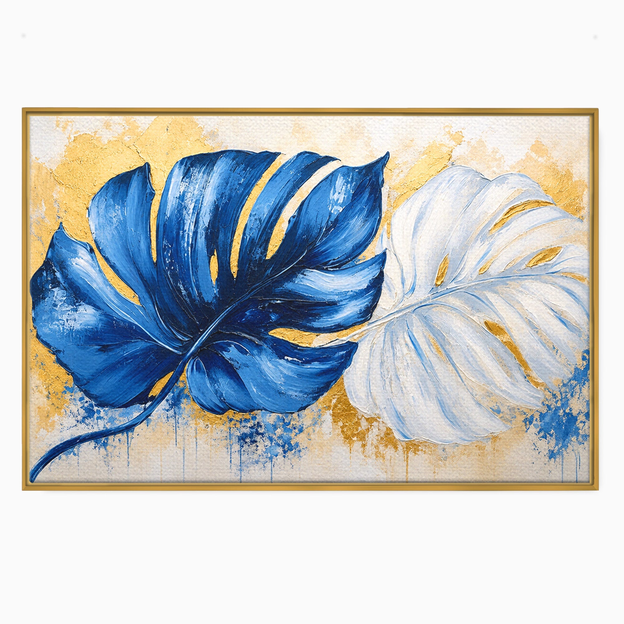 Tablou Canvas Premium LuxCanva® A1843, Armonie Tropicală, Frunze, Tropical, Abstract, Modern, Living, Dormitor, Culori Vibrante