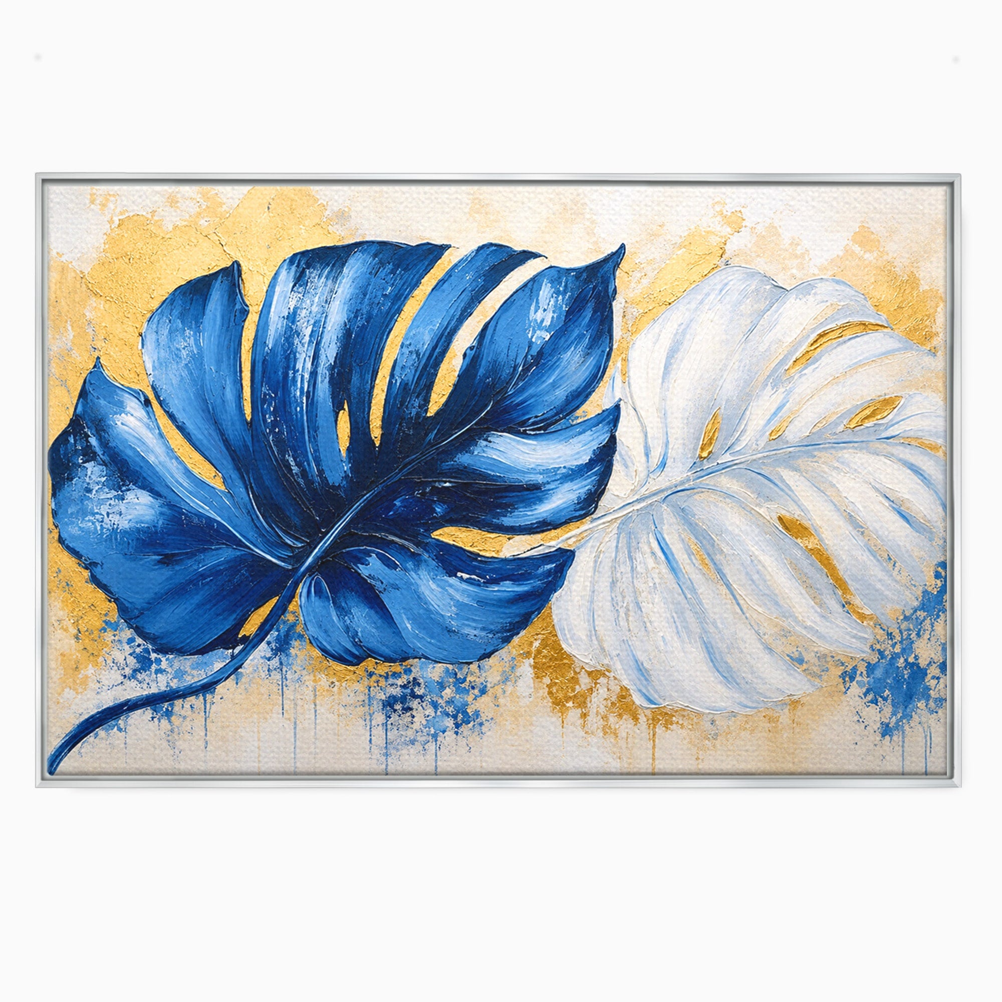 Tablou Canvas Premium LuxCanva® A1843, Armonie Tropicală, Frunze, Tropical, Abstract, Modern, Living, Dormitor, Culori Vibrante