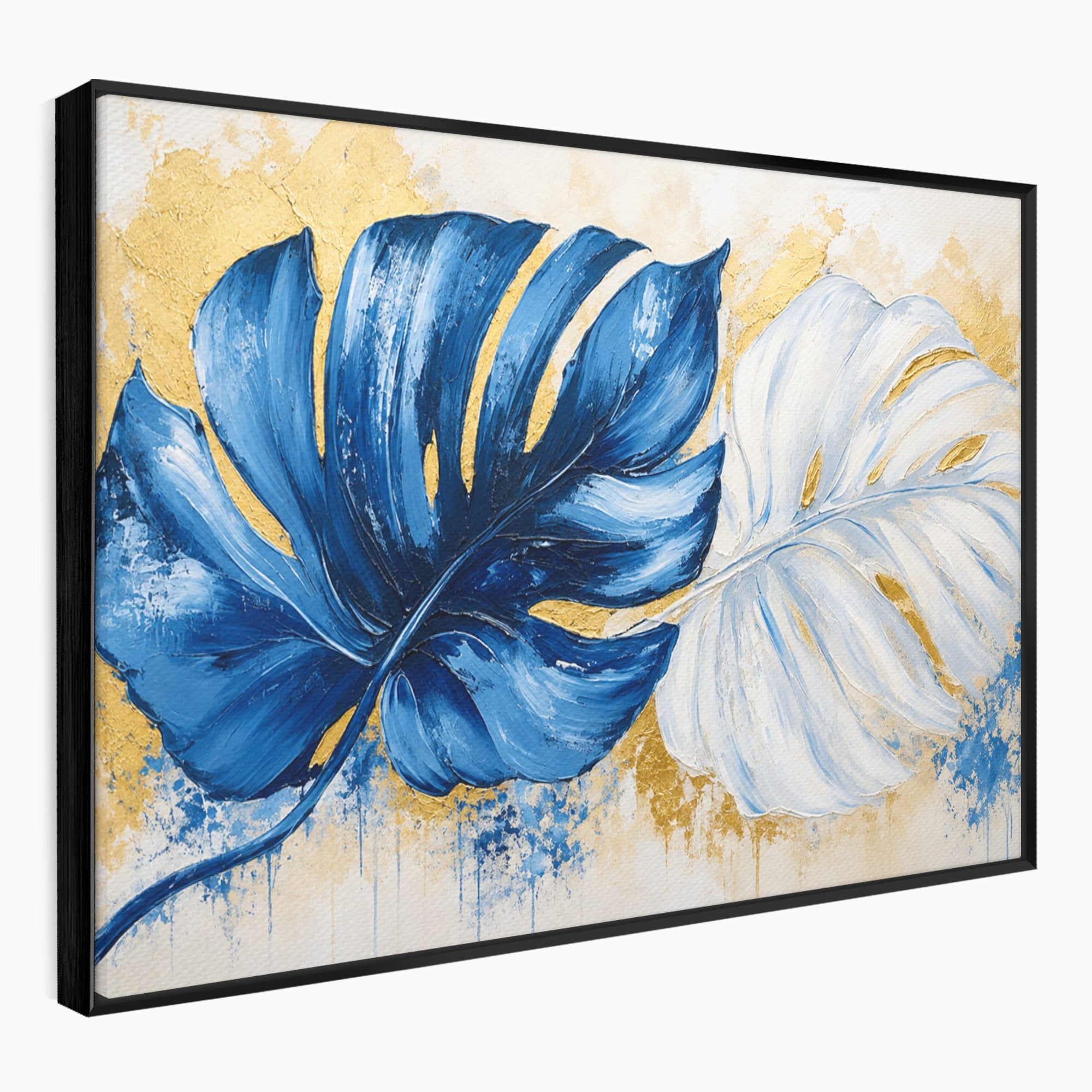 Tablou Canvas Premium LuxCanva® A1843, Armonie Tropicală, Frunze, Tropical, Abstract, Modern, Living, Dormitor, Culori Vibrante