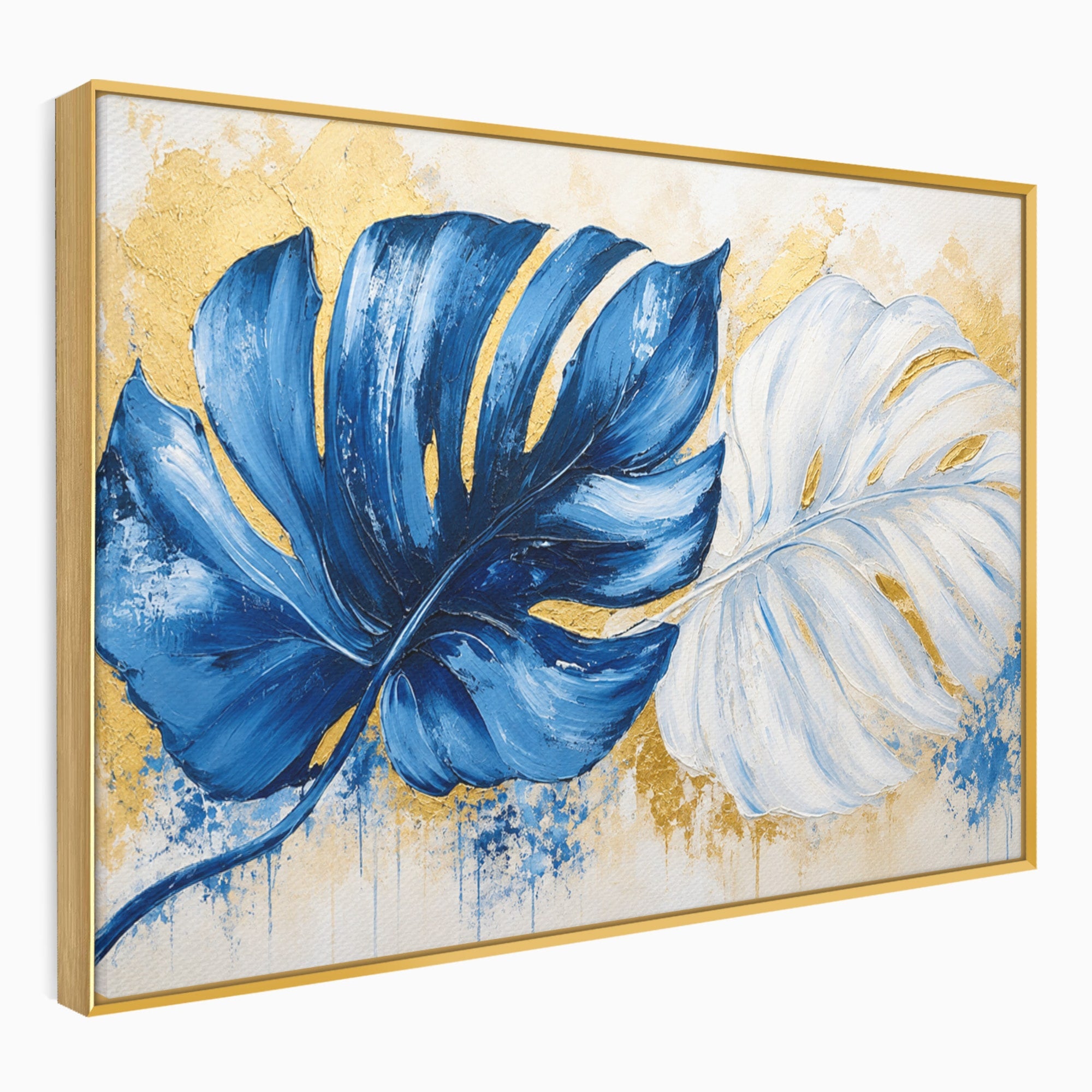 Tablou Canvas Premium LuxCanva® A1843, Armonie Tropicală, Frunze, Tropical, Abstract, Modern, Living, Dormitor, Culori Vibrante