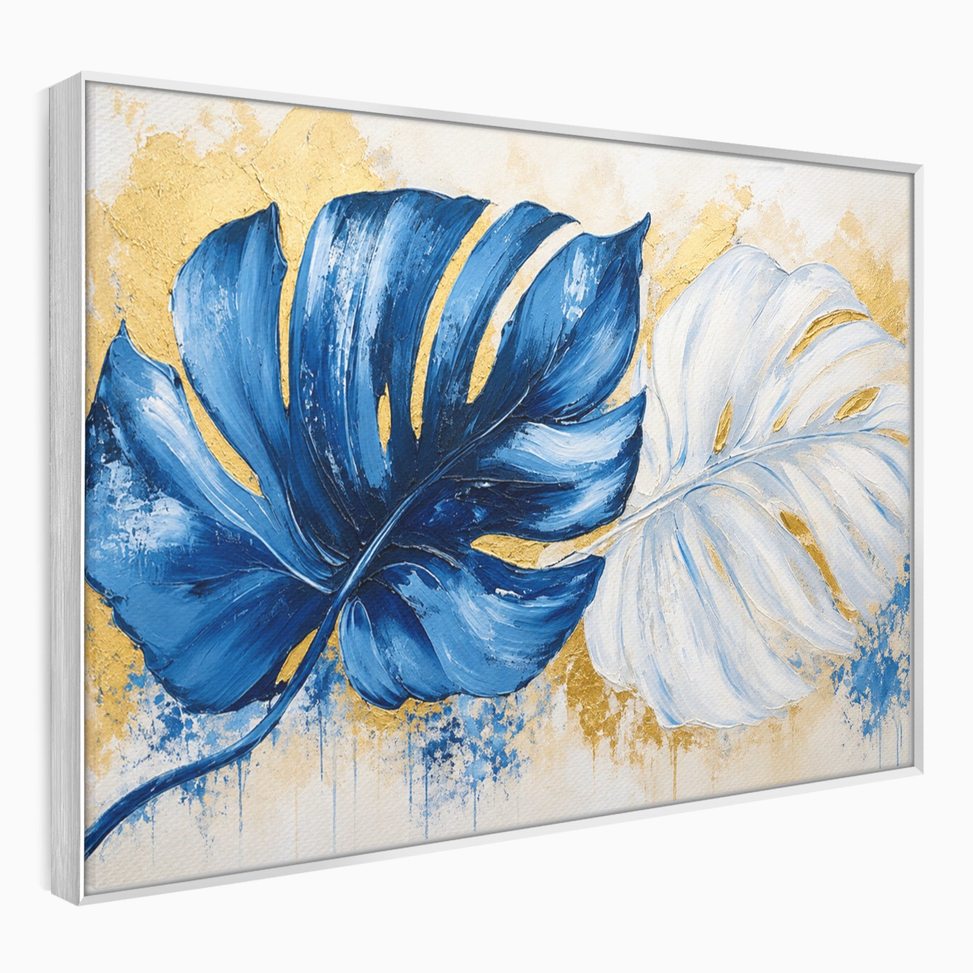 Tablou Canvas Premium LuxCanva® A1843, Armonie Tropicală, Frunze, Tropical, Abstract, Modern, Living, Dormitor, Culori Vibrante