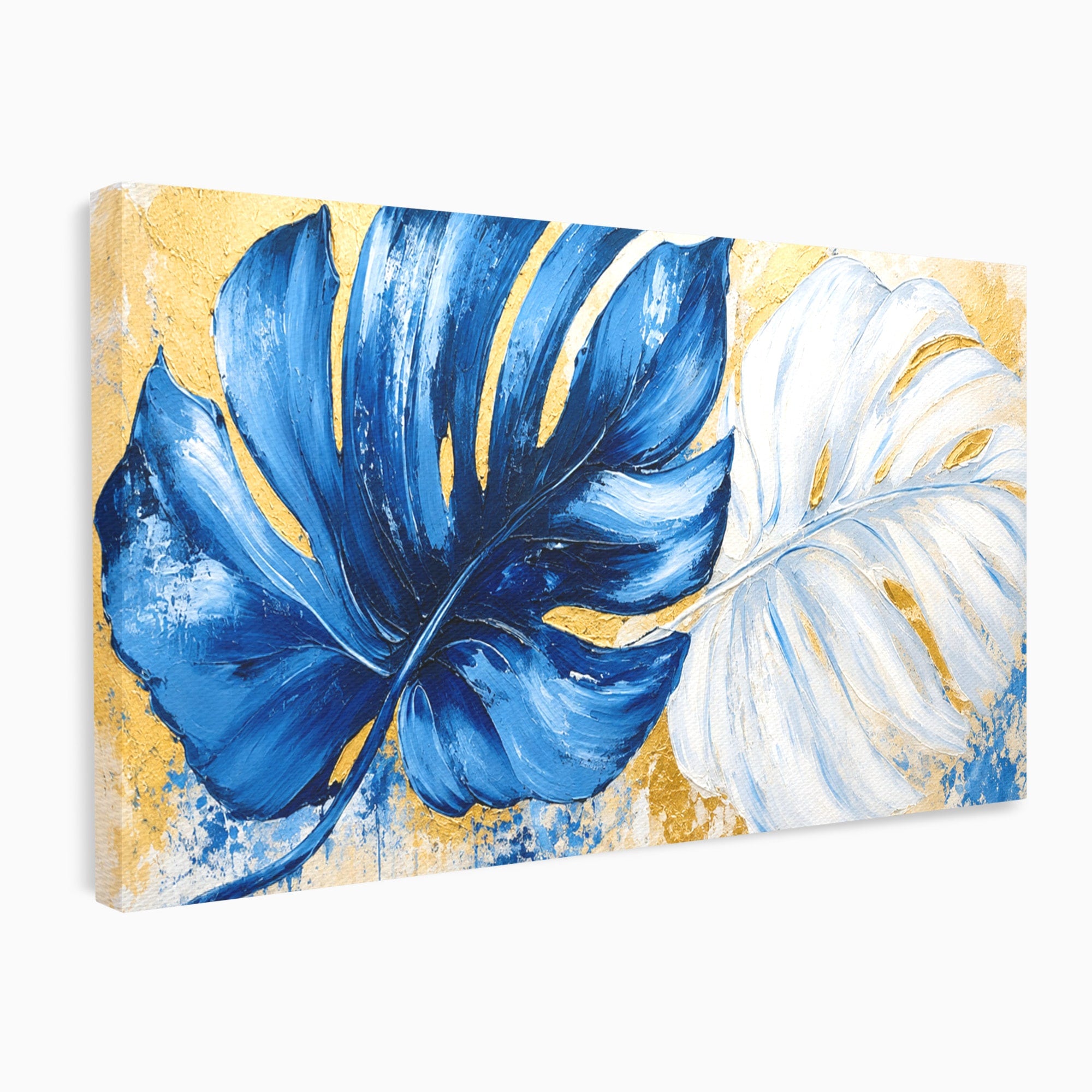 Tablou Canvas Premium LuxCanva® A1843, Armonie Tropicală, Frunze, Tropical, Abstract, Modern, Living, Dormitor, Culori Vibrante