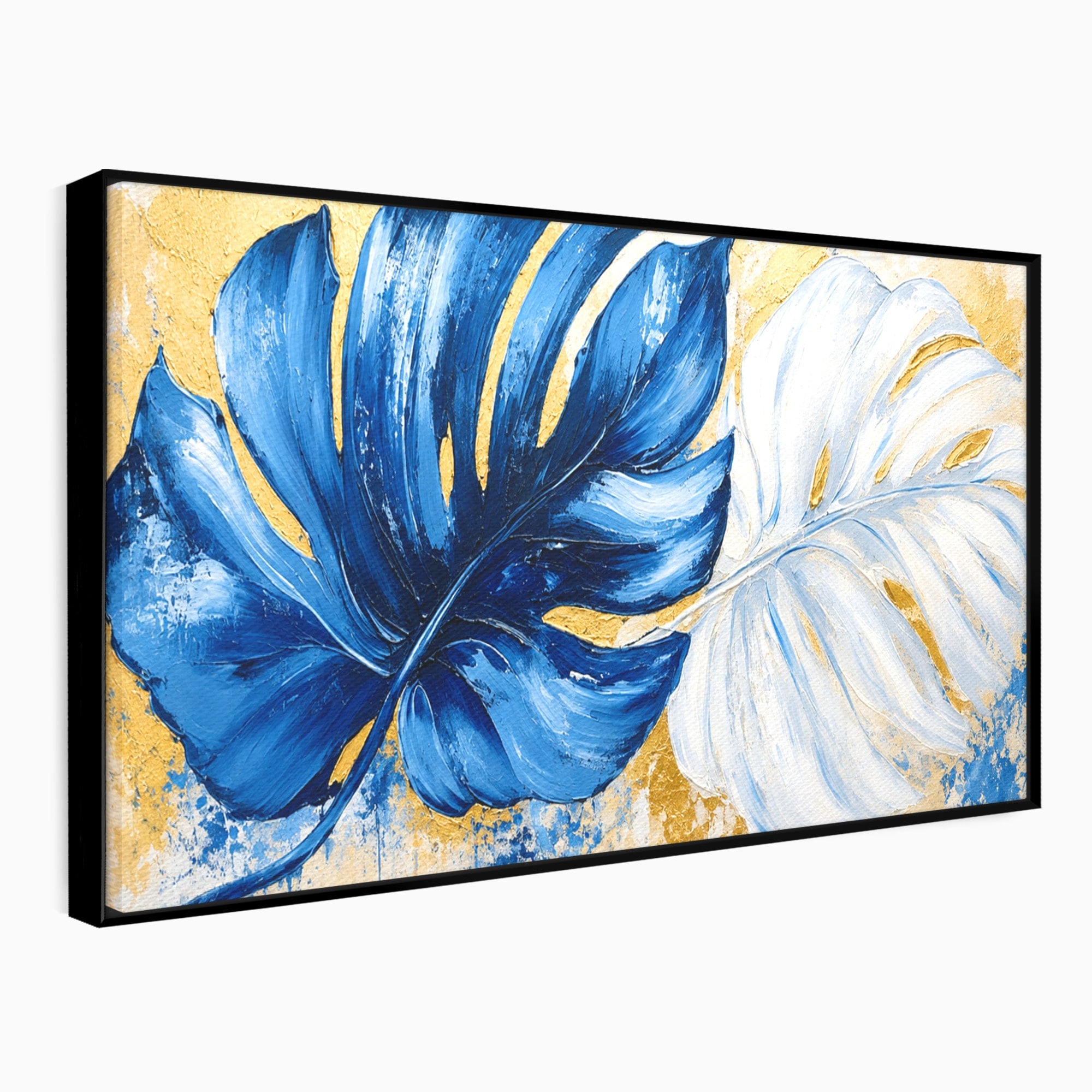 Tablou Canvas Premium LuxCanva® A1843, Armonie Tropicală, Frunze, Tropical, Abstract, Modern, Living, Dormitor, Culori Vibrante