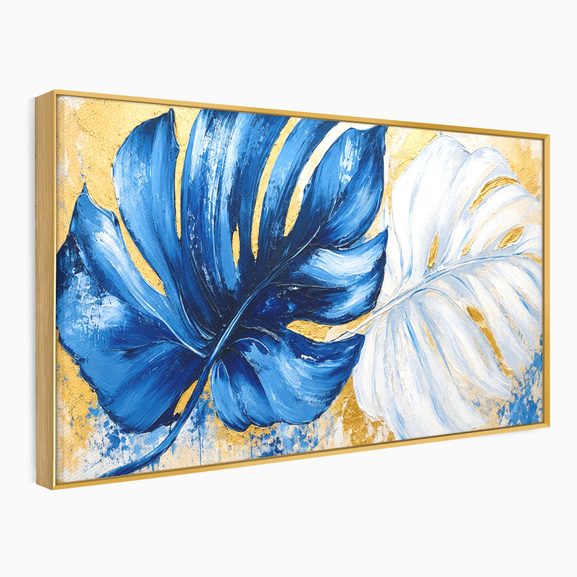 Tablou Canvas Premium LuxCanva® A1843, Armonie Tropicală, Frunze, Tropical, Abstract, Modern, Living, Dormitor, Culori Vibrante