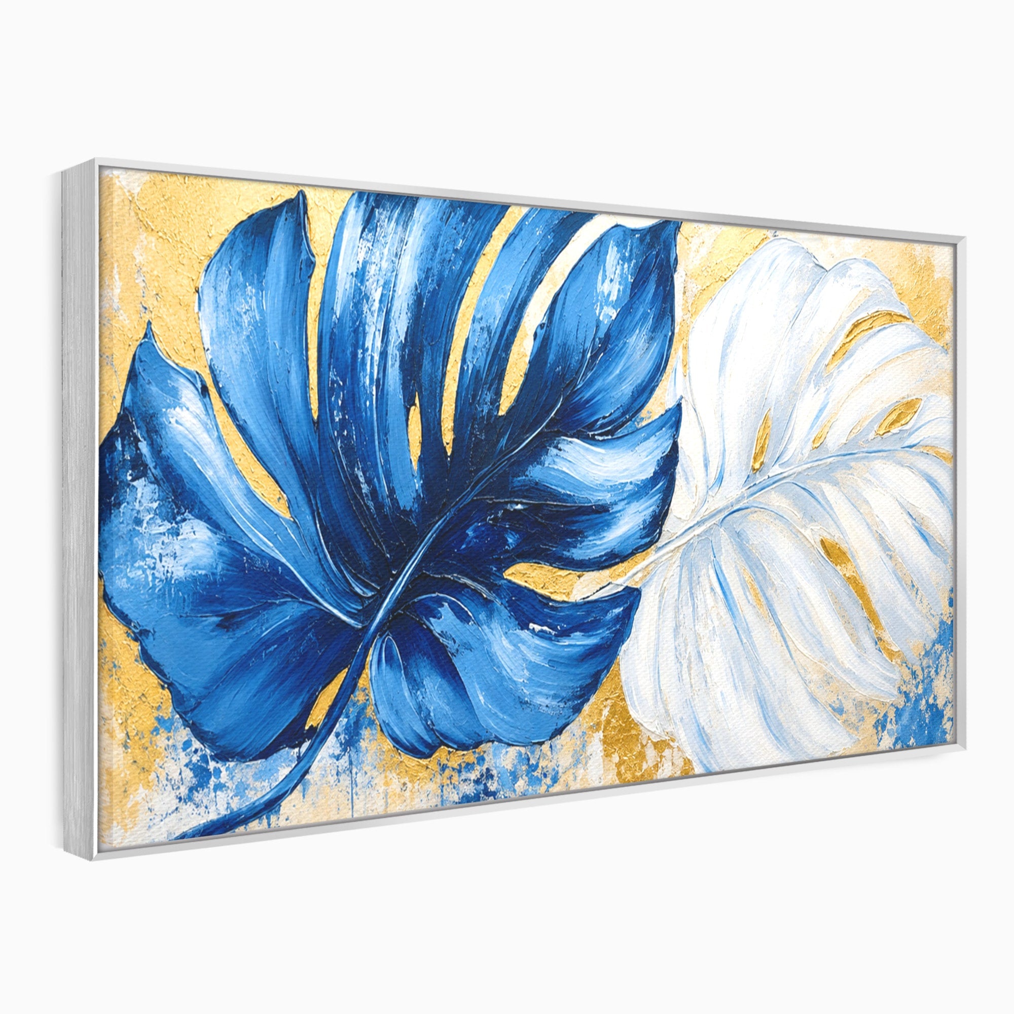 Tablou Canvas Premium LuxCanva® A1843, Armonie Tropicală, Frunze, Tropical, Abstract, Modern, Living, Dormitor, Culori Vibrante