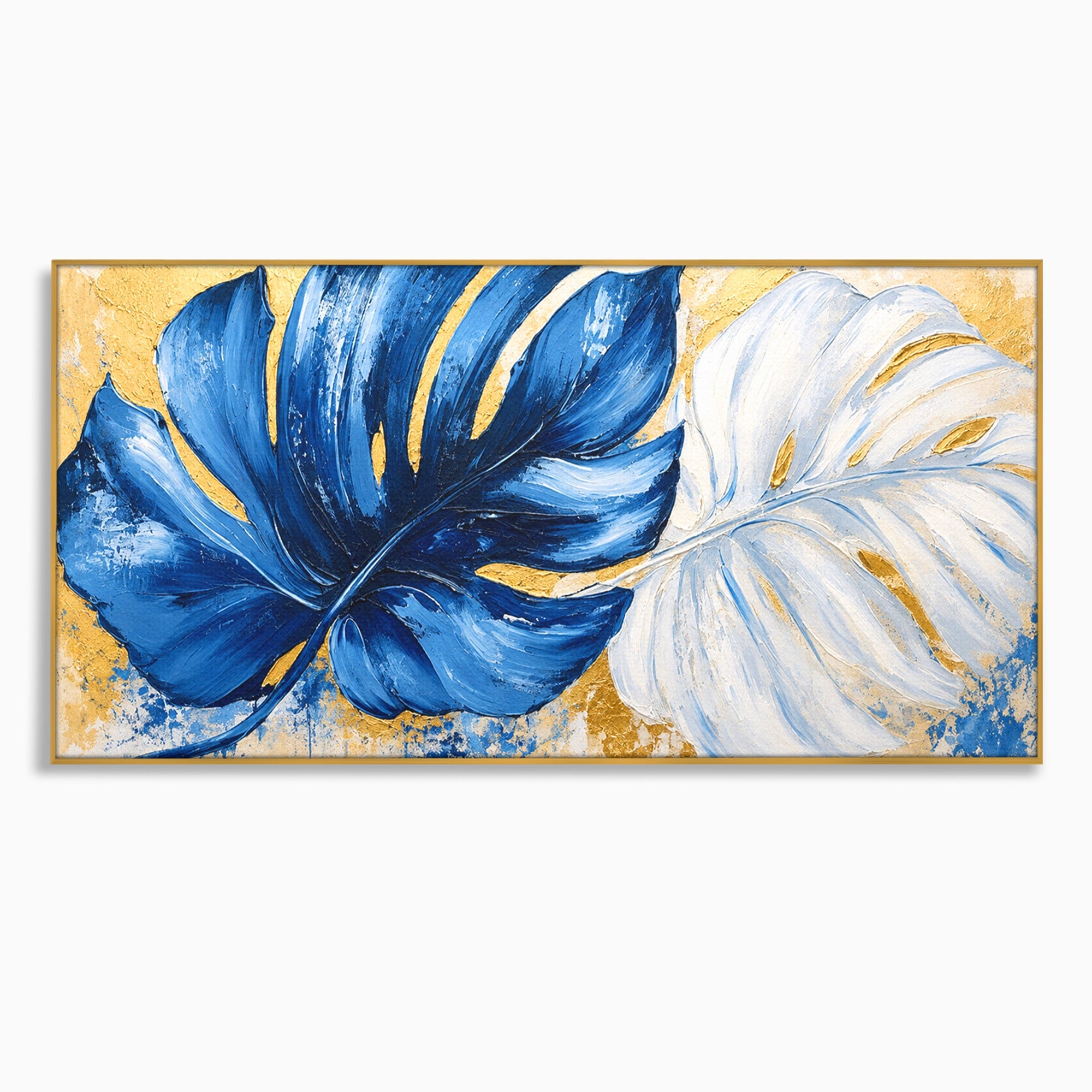 Tablou Canvas Premium LuxCanva® A1843, Armonie Tropicală, Frunze, Tropical, Abstract, Modern, Living, Dormitor, Culori Vibrante