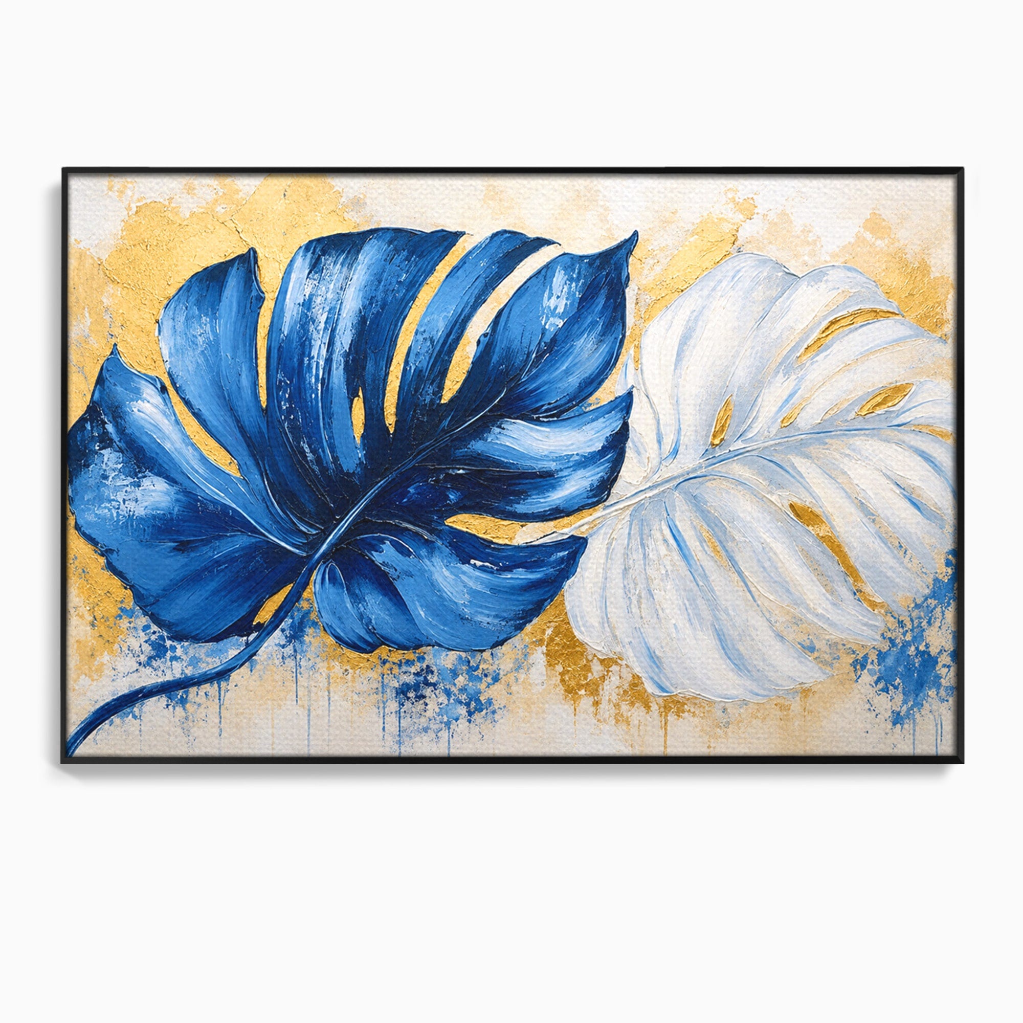 Tablou Canvas Premium LuxCanva® A1843, Armonie Tropicală, Frunze, Tropical, Abstract, Modern, Living, Dormitor, Culori Vibrante